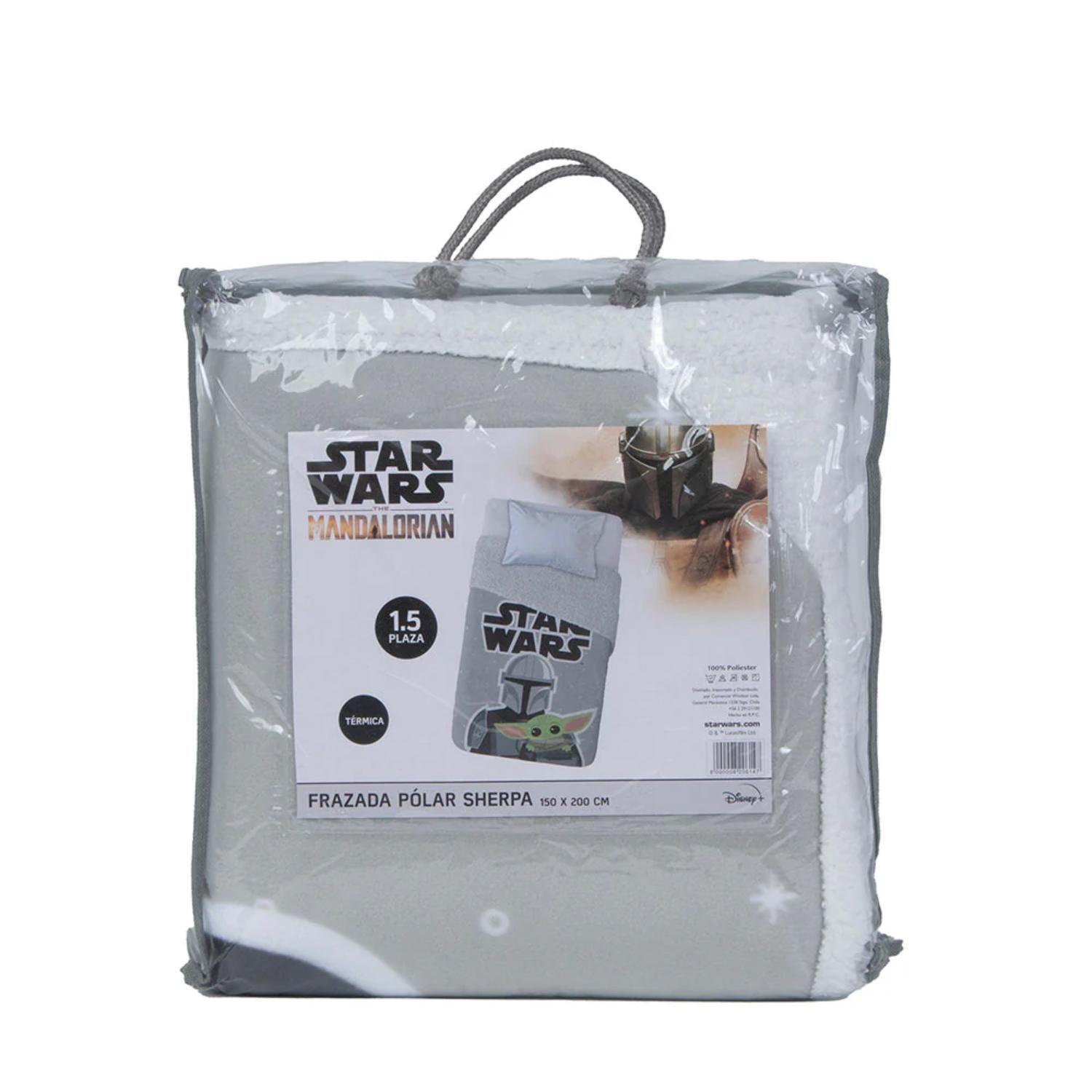 Frazada Polar Sherpa 1.5 Plazas Baby Yoda Star Wars - SC-3