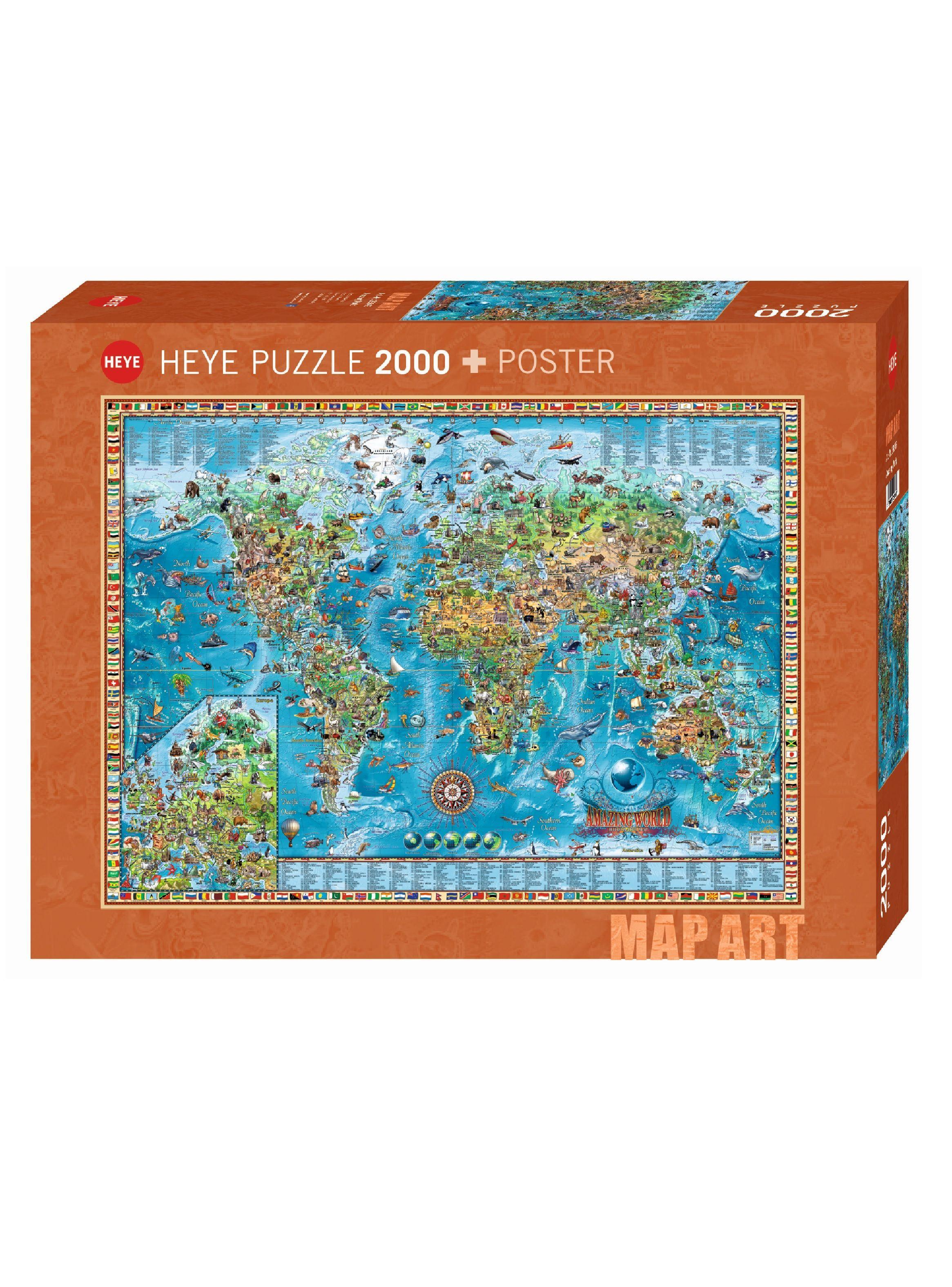 Heye Puzzle 2000 p. Amazing World Genial (06629846)-0