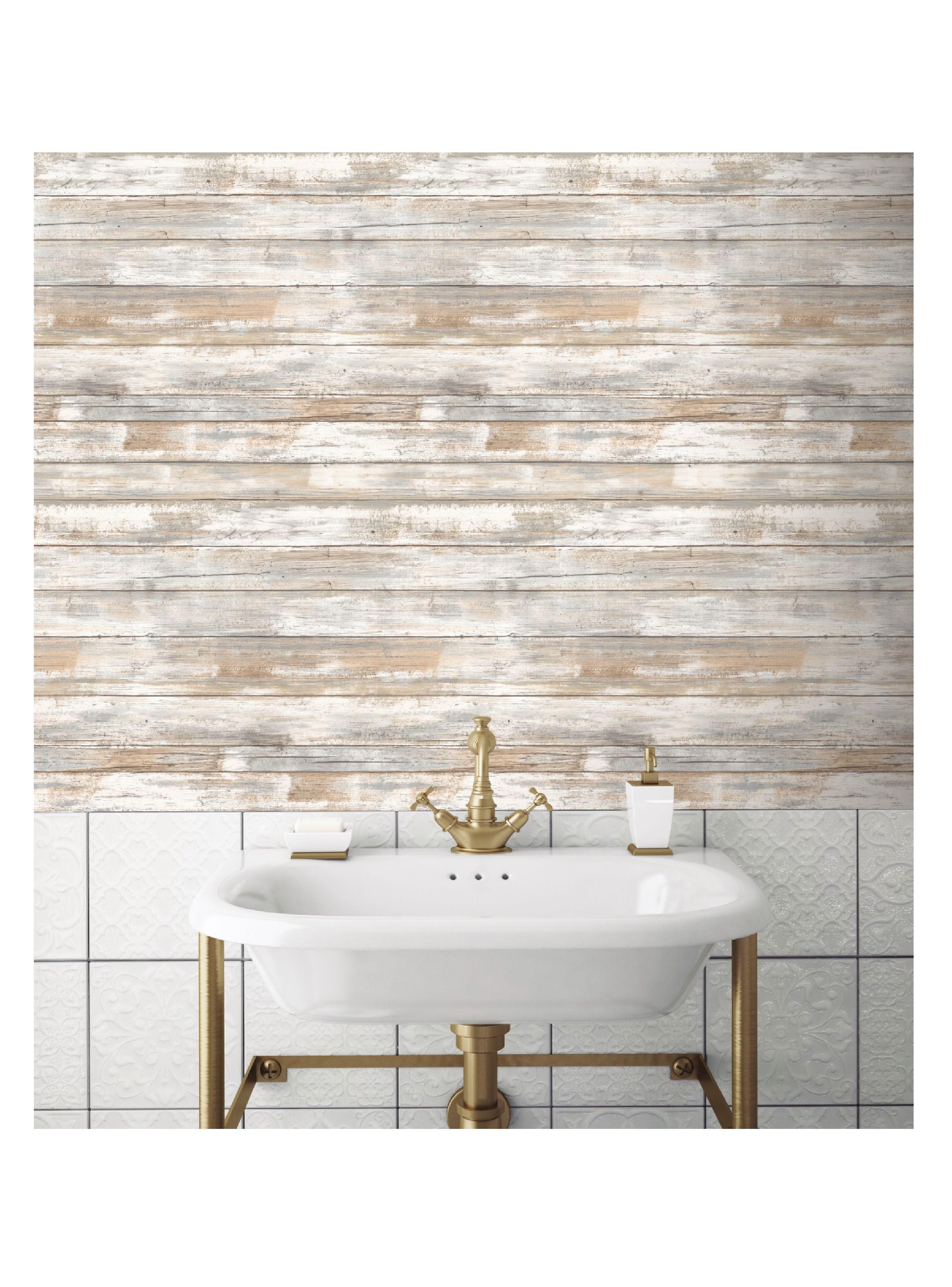 Roommates PVC Autoadhesivo Distressed Wood Genial (B6799929)-1