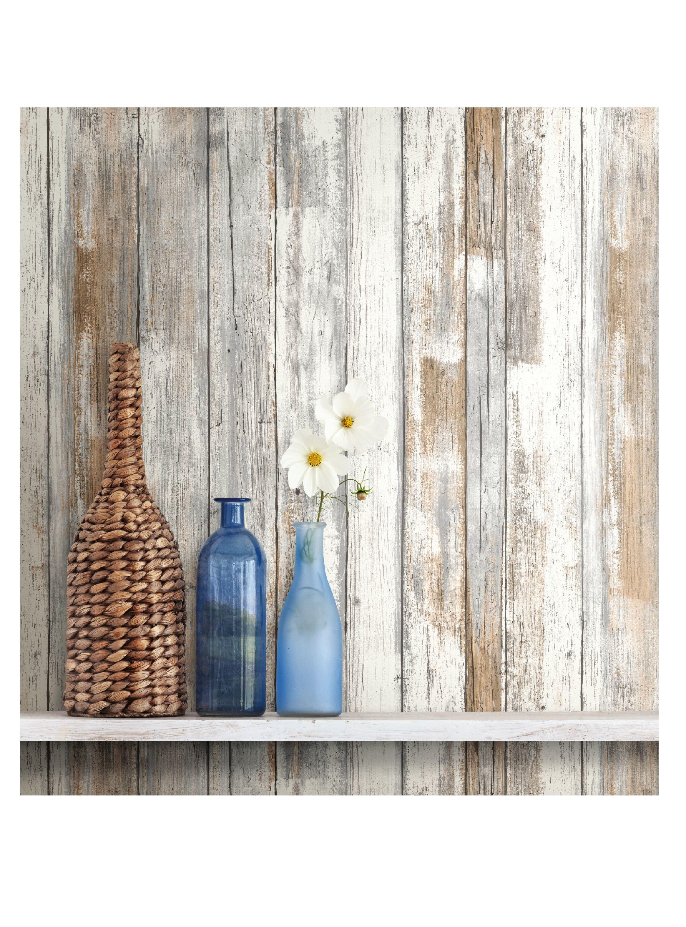 Roommates PVC Autoadhesivo Distressed Wood Genial (B6799929)-3