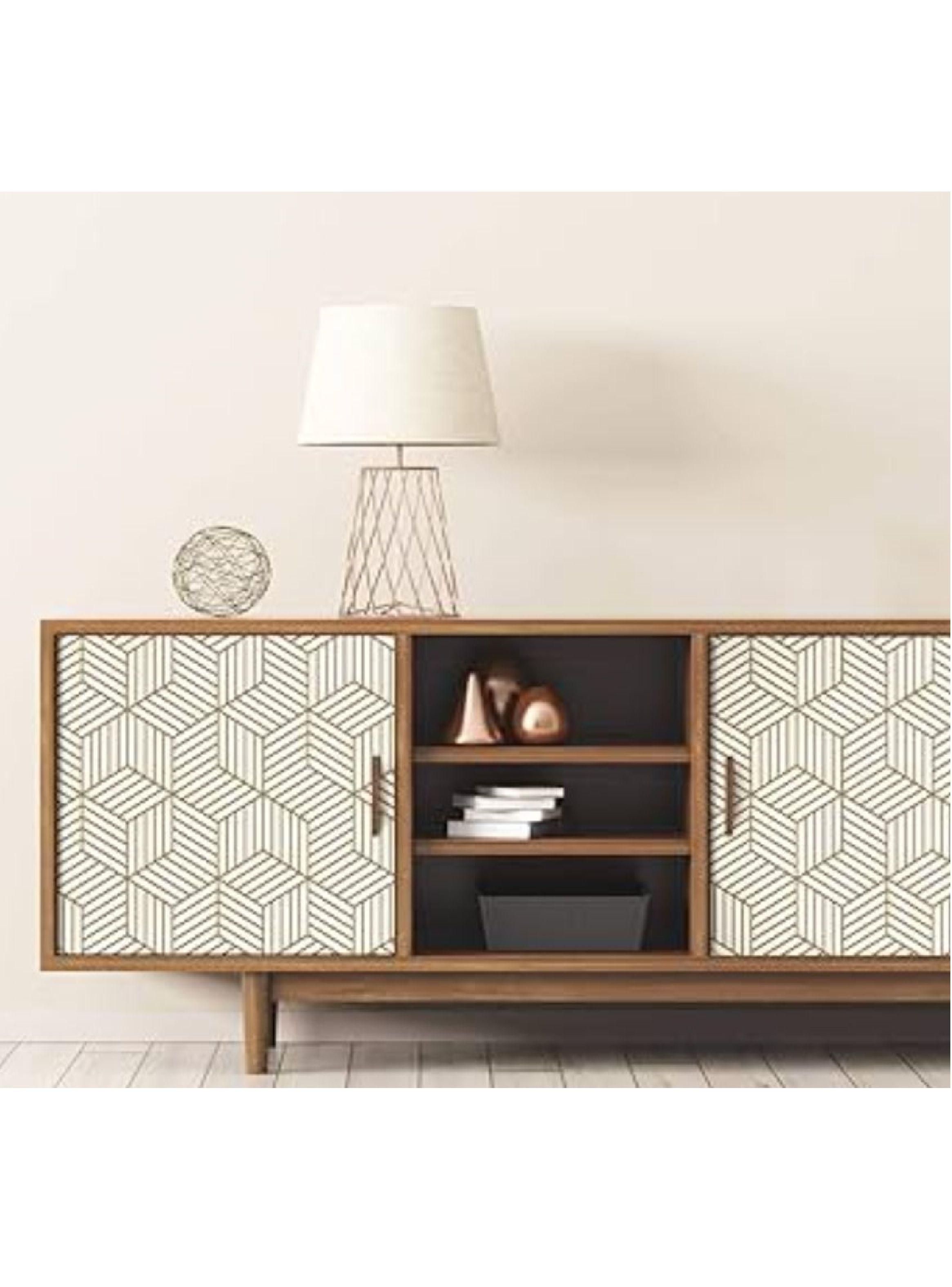 Roommates PVC Autoadhesivo Stripped Hexagon (B6726003)-4