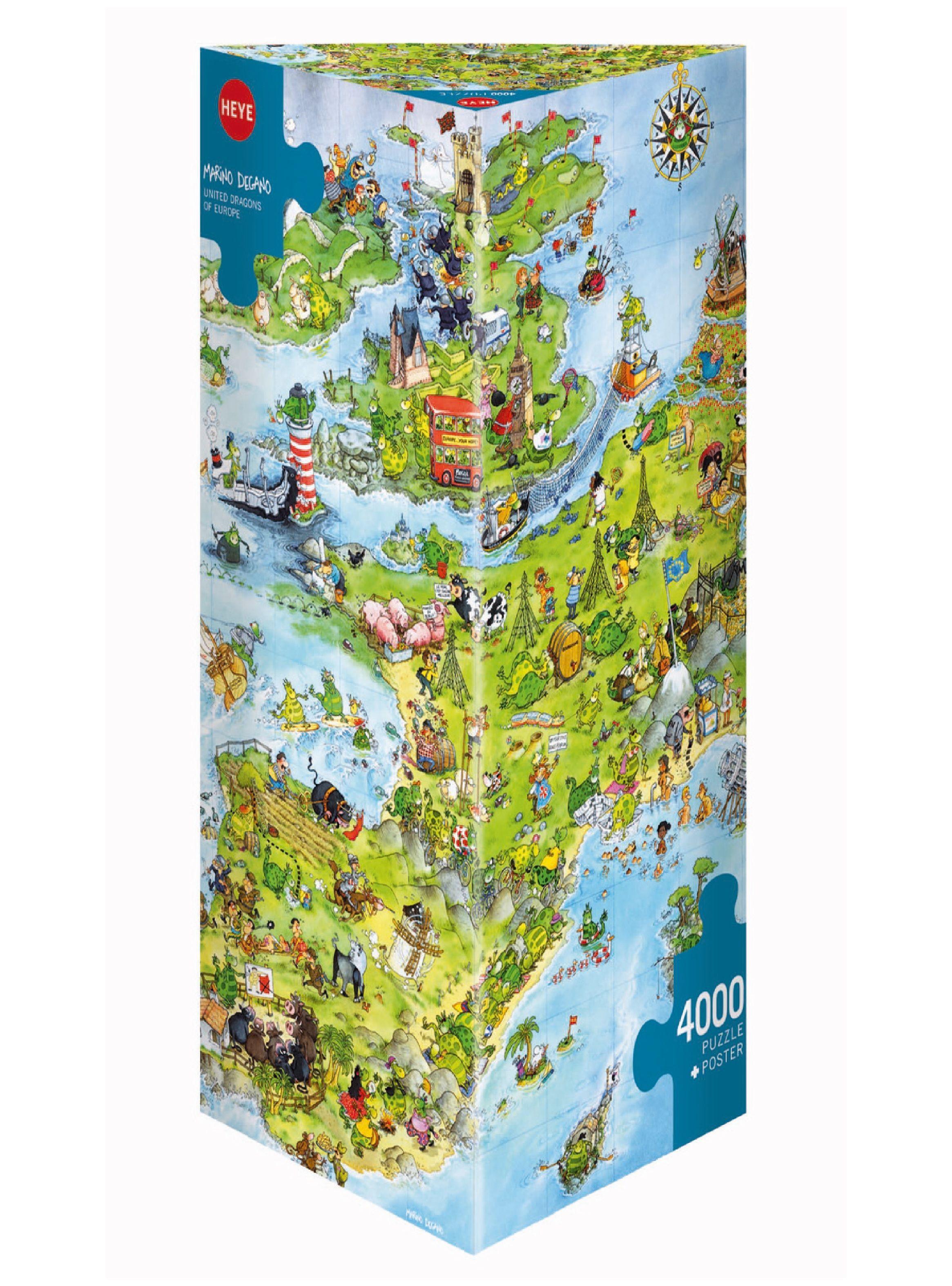 Heye Puzzle 4000 p. United Dragons Genial (06708854)-0