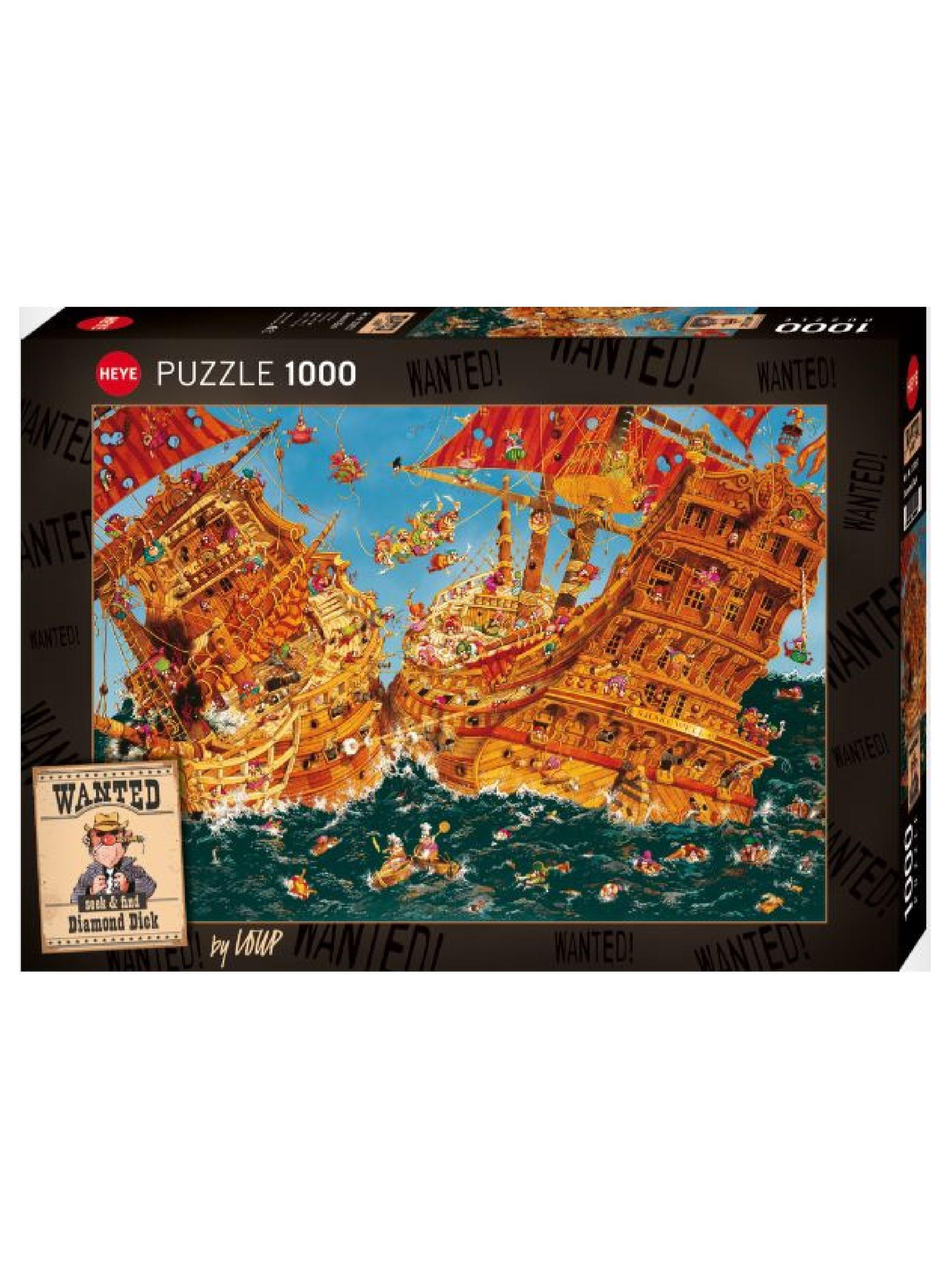 Heye Puzzle 1000 p. Diamond Dick, Wanted ! Genial (06430053)-0