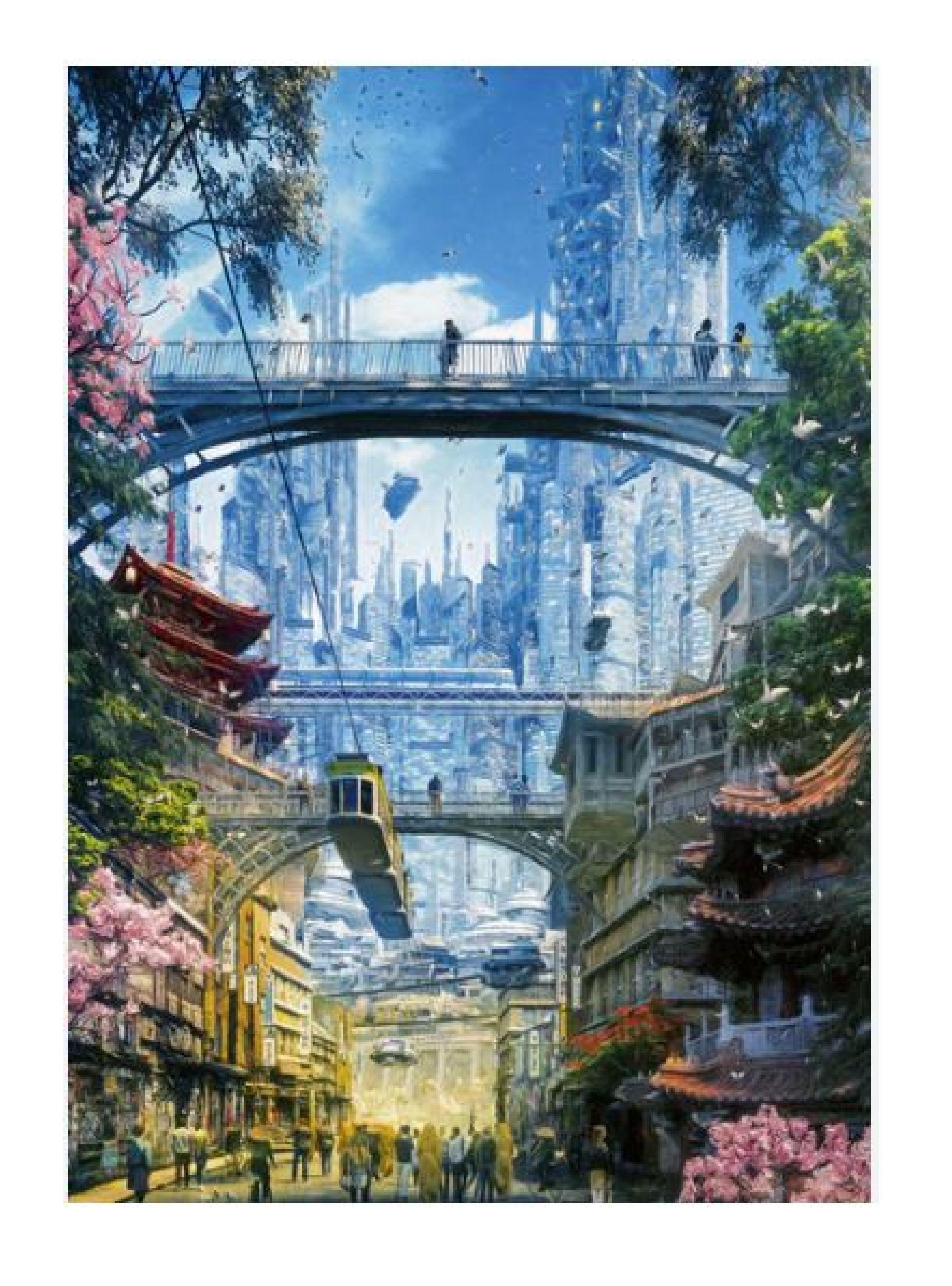 Heye Puzzle 1000 p. Markets District Future Cities Genial (06430038)-1