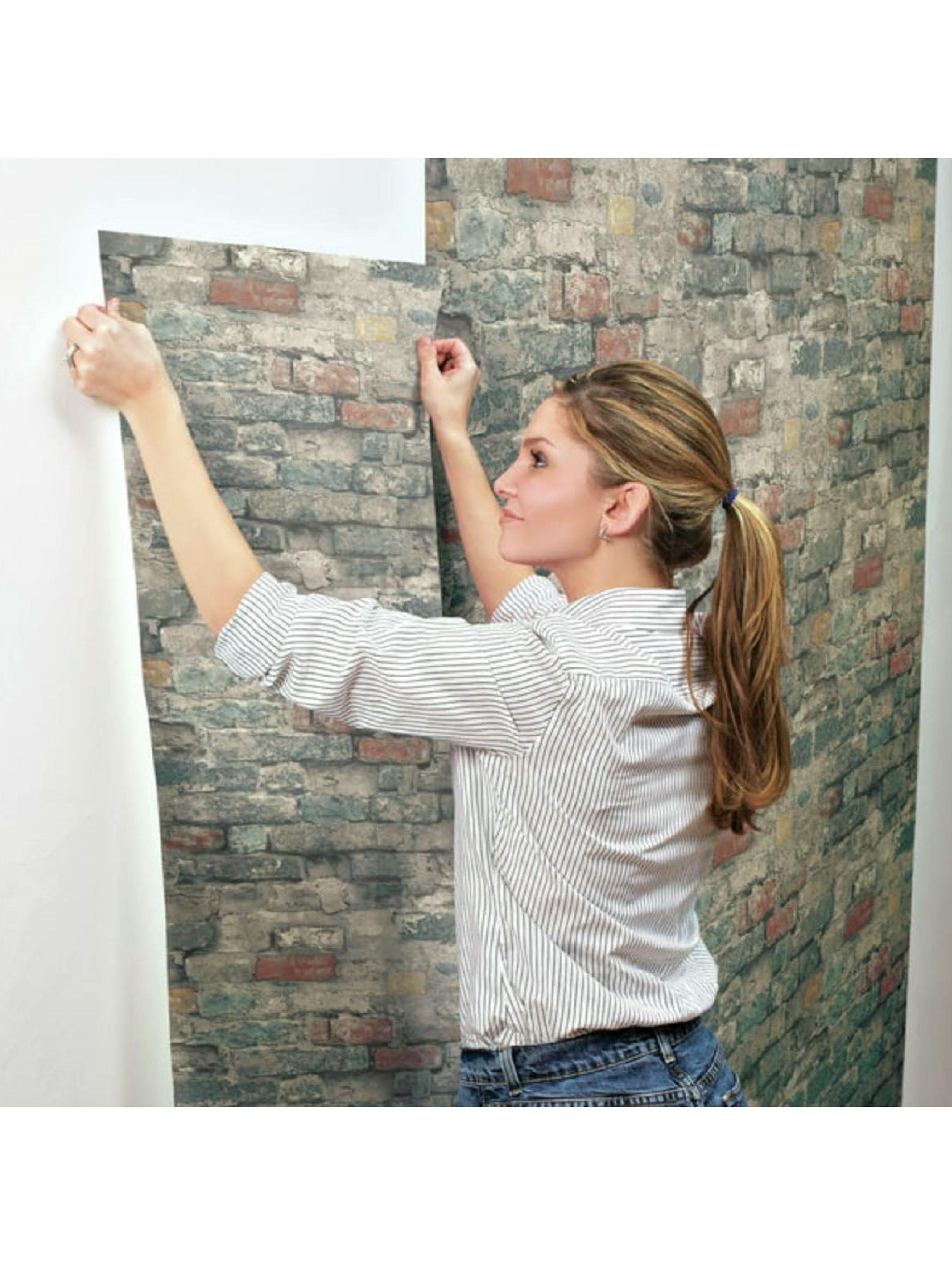 Roommates PVC Autoadhesivo Ladrillos Brick Alley (B6767651)-1