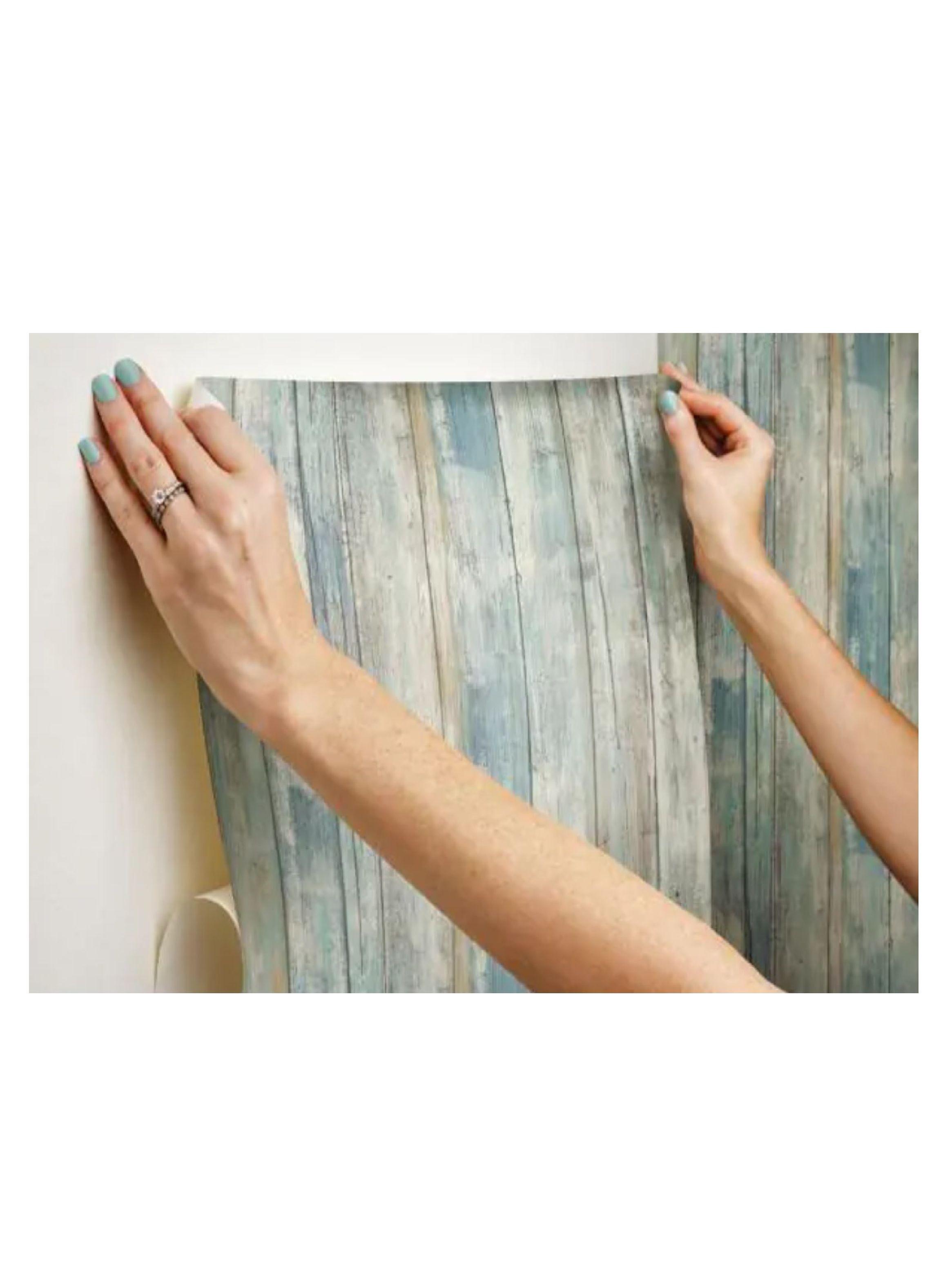 PVC Autoadhesivo Blue Distressed Wood (B6731140)-2