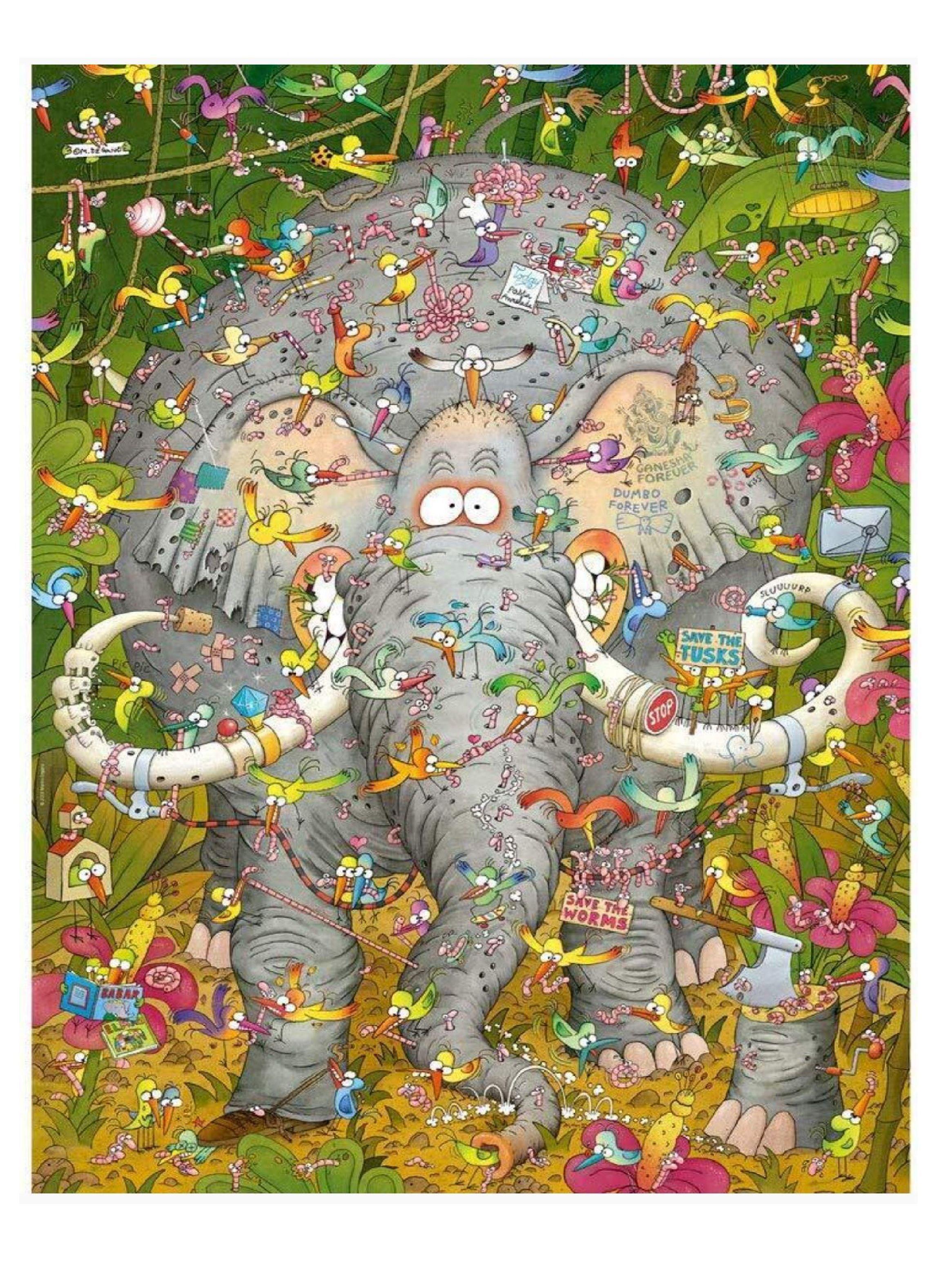 Heye Puzzle 1000 piezas Elephant Life Genial (06429921)-1