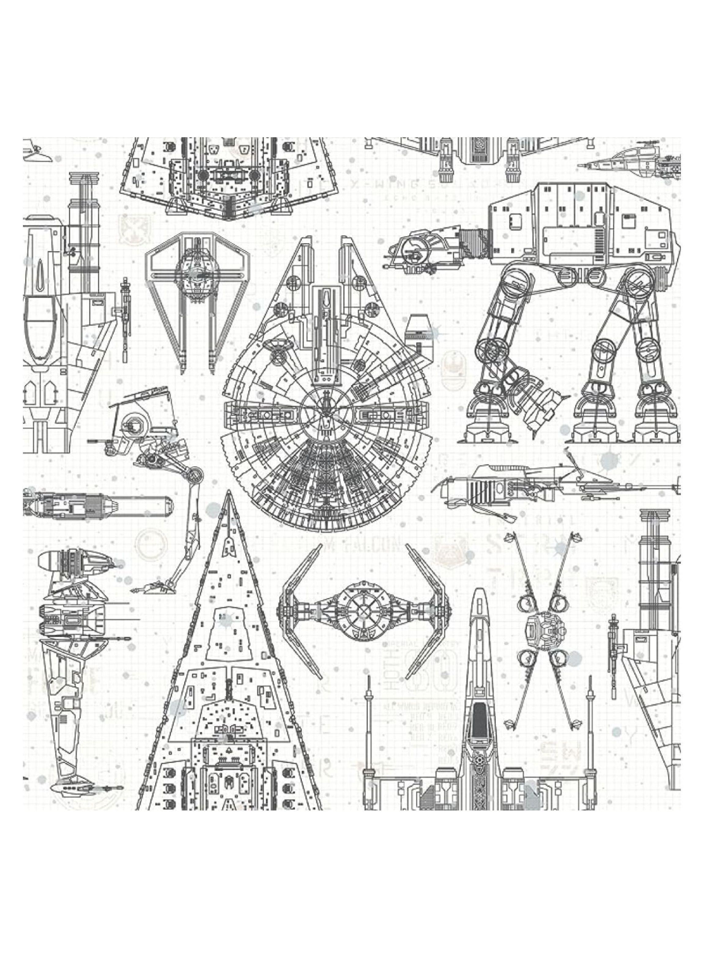 PVC Autoadhesivo Star Wars Blueprint (B9574644)-3