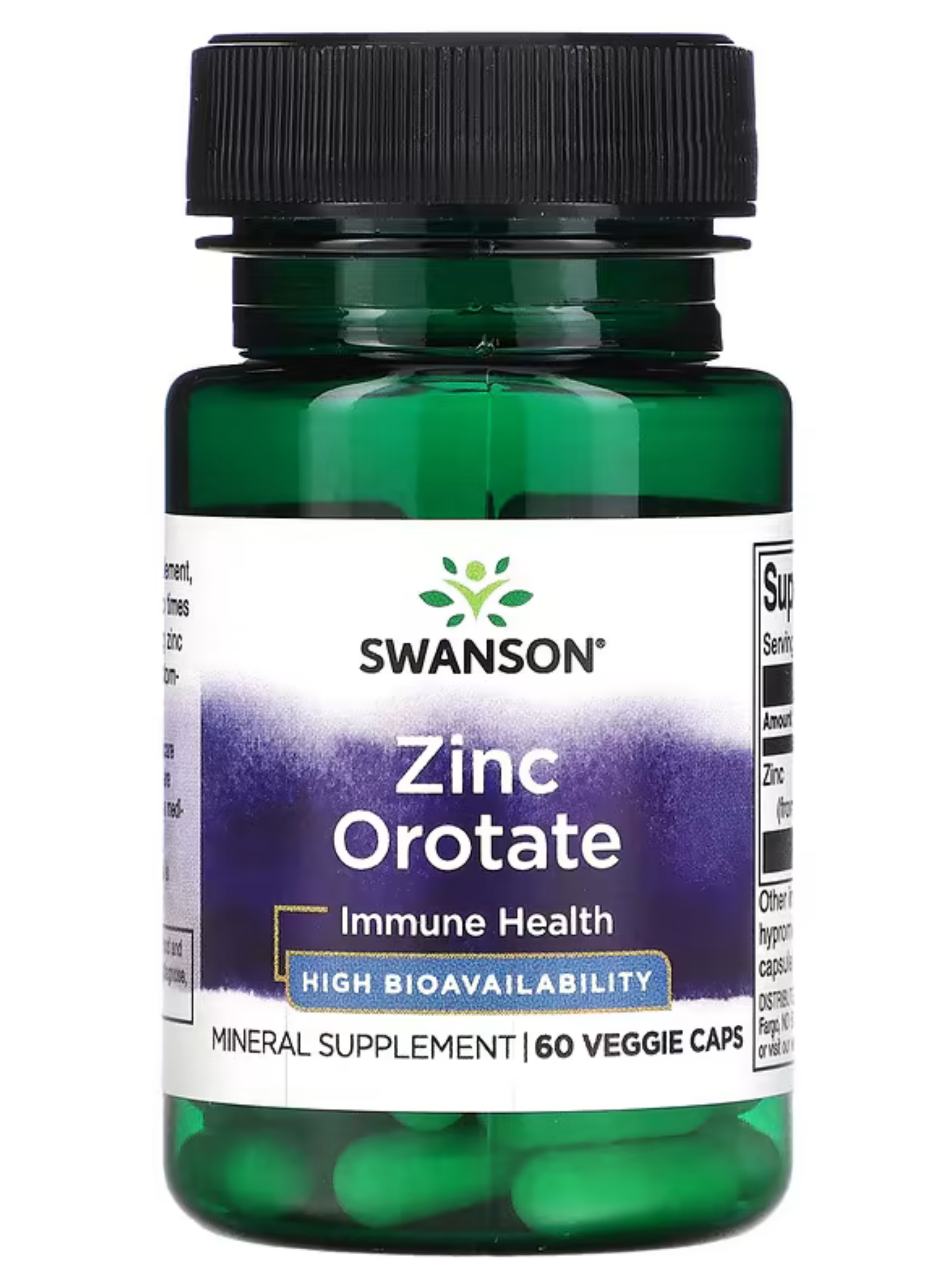 Orotato de Zinc 10 mg 60 cápsulas vegetales, Mejora la absorción de minerales en el cuerpo-0