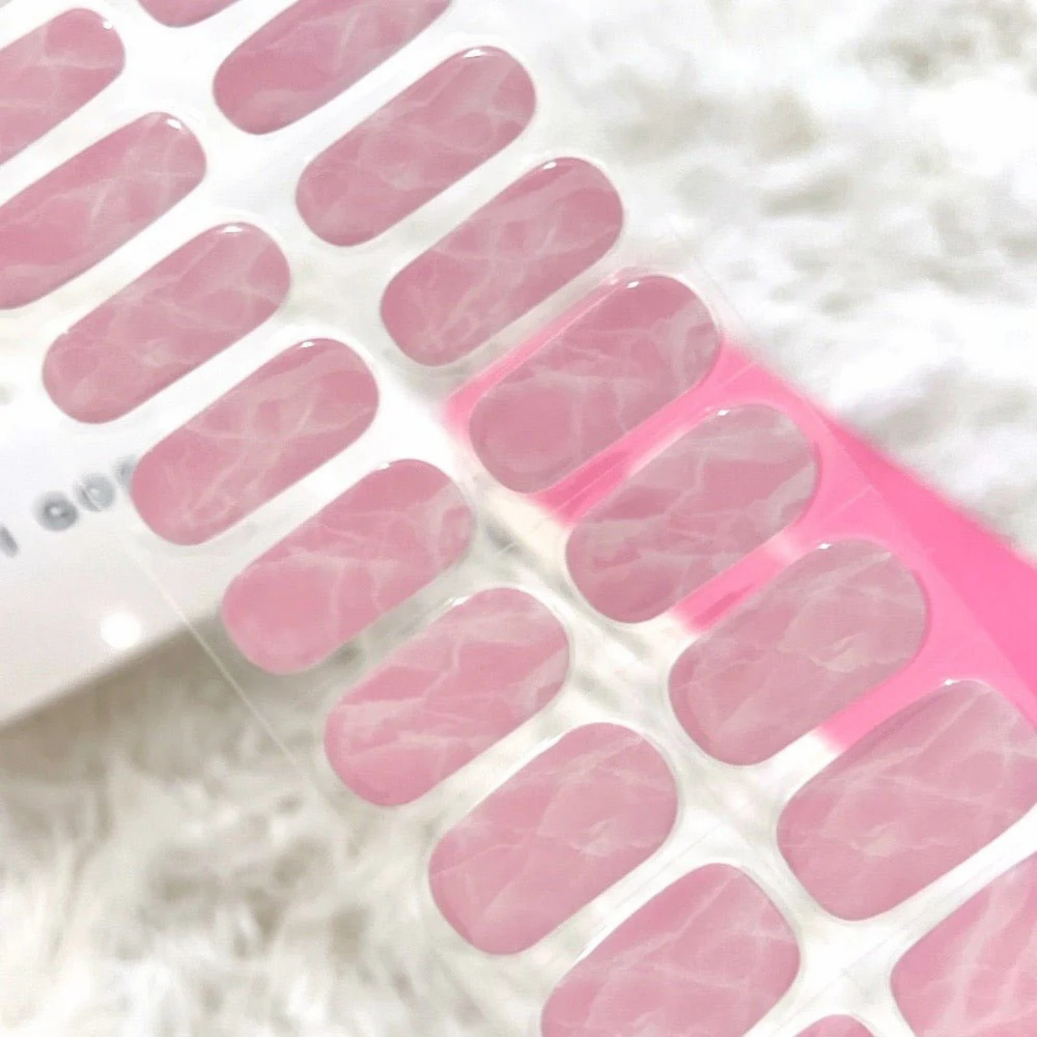 Uñas Gel Semicurado, Sticker Lampara Uv, Rosado Con Brillos-2