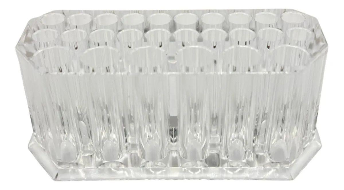 Organizador Acrílico Transparente Para Brochas Maquillaje-2