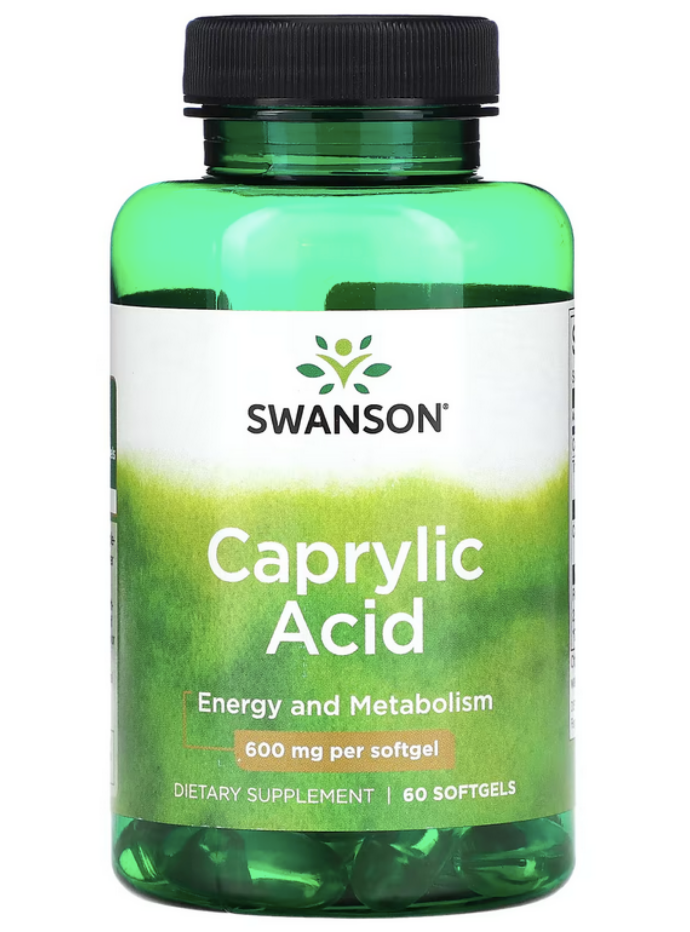 Ácido Caprílico 600 mg 60 cápsulas, Energía y metabolismo-0
