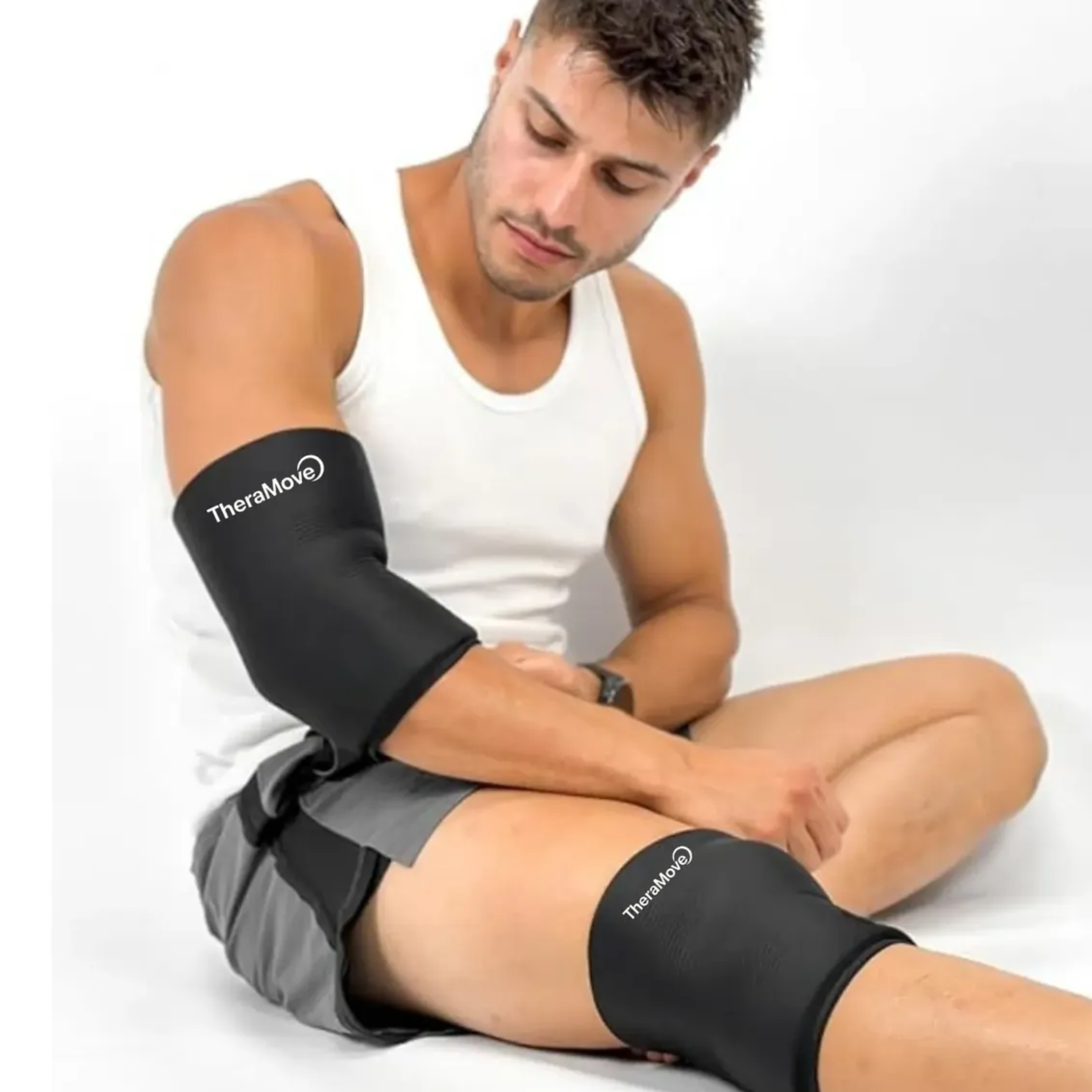 Rodillera de Compresión Recuperación y Alivio Theramove Gelpack-3