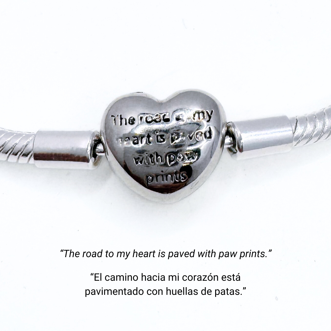 Pulsera Charms Best Friends con Cierre de Mascota en Plata 925-4