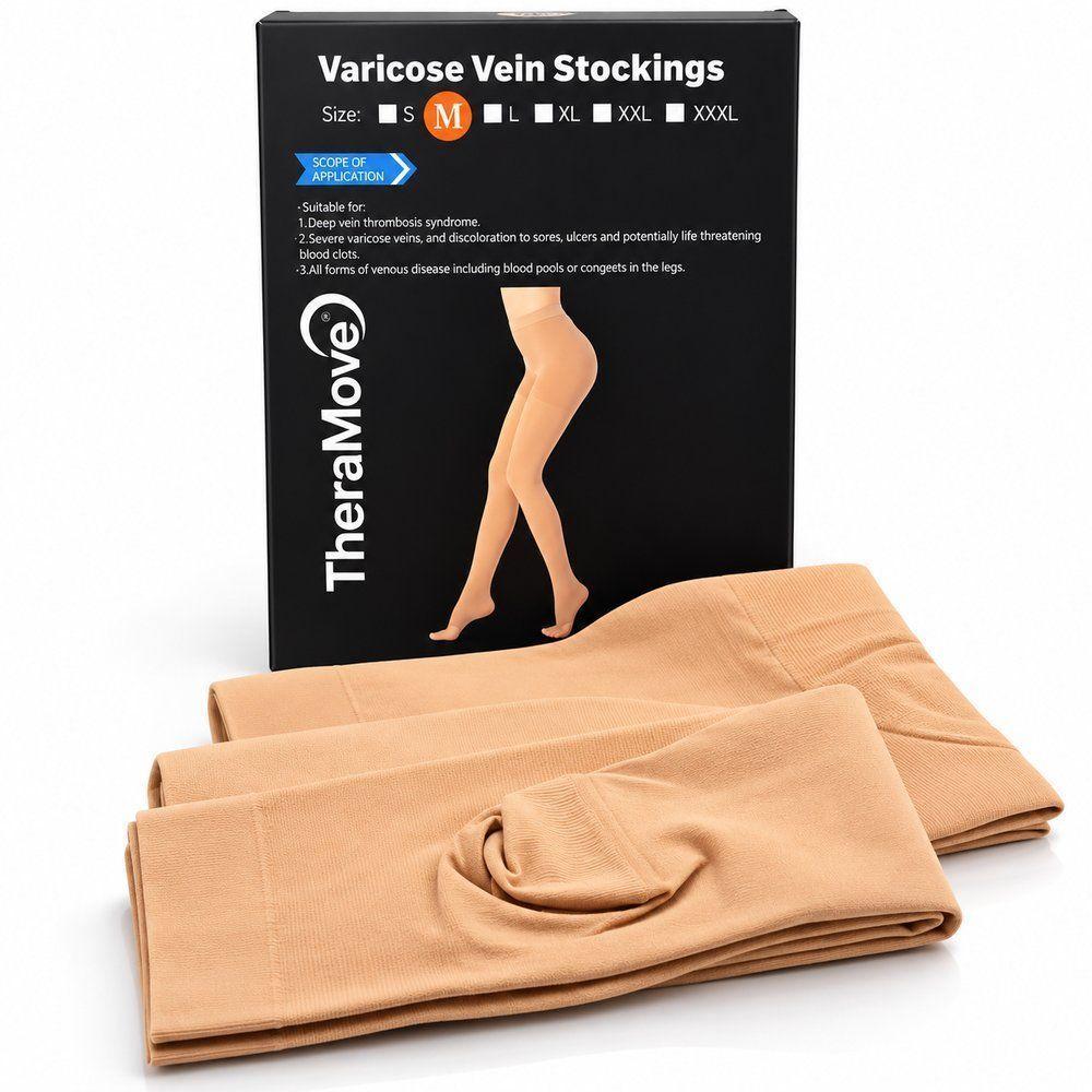 Panties Compresión Dolor, Varices, Trombosis, Theramove Beige M-2