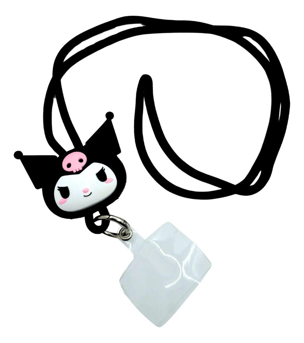 Correa Cuello Llavero Kuromi 3d Para Celular Llaves Tablet-0
