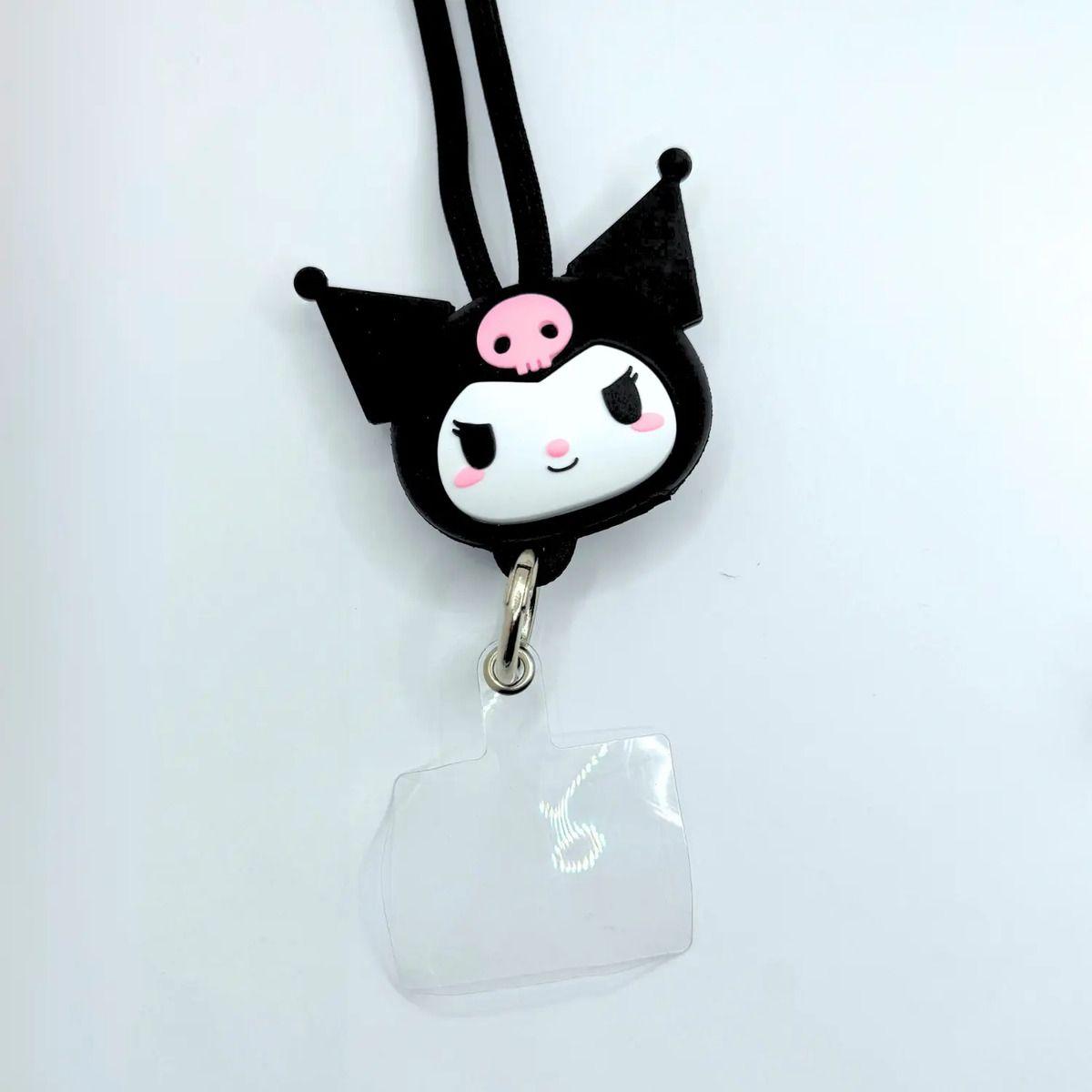 Correa Cuello Llavero Kuromi 3d Para Celular Llaves Tablet-1