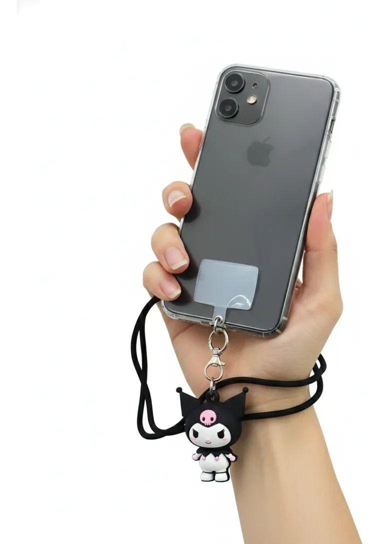 Correa Cuello Llavero Kuromi 3d Para Celular Llaves Tablet-2