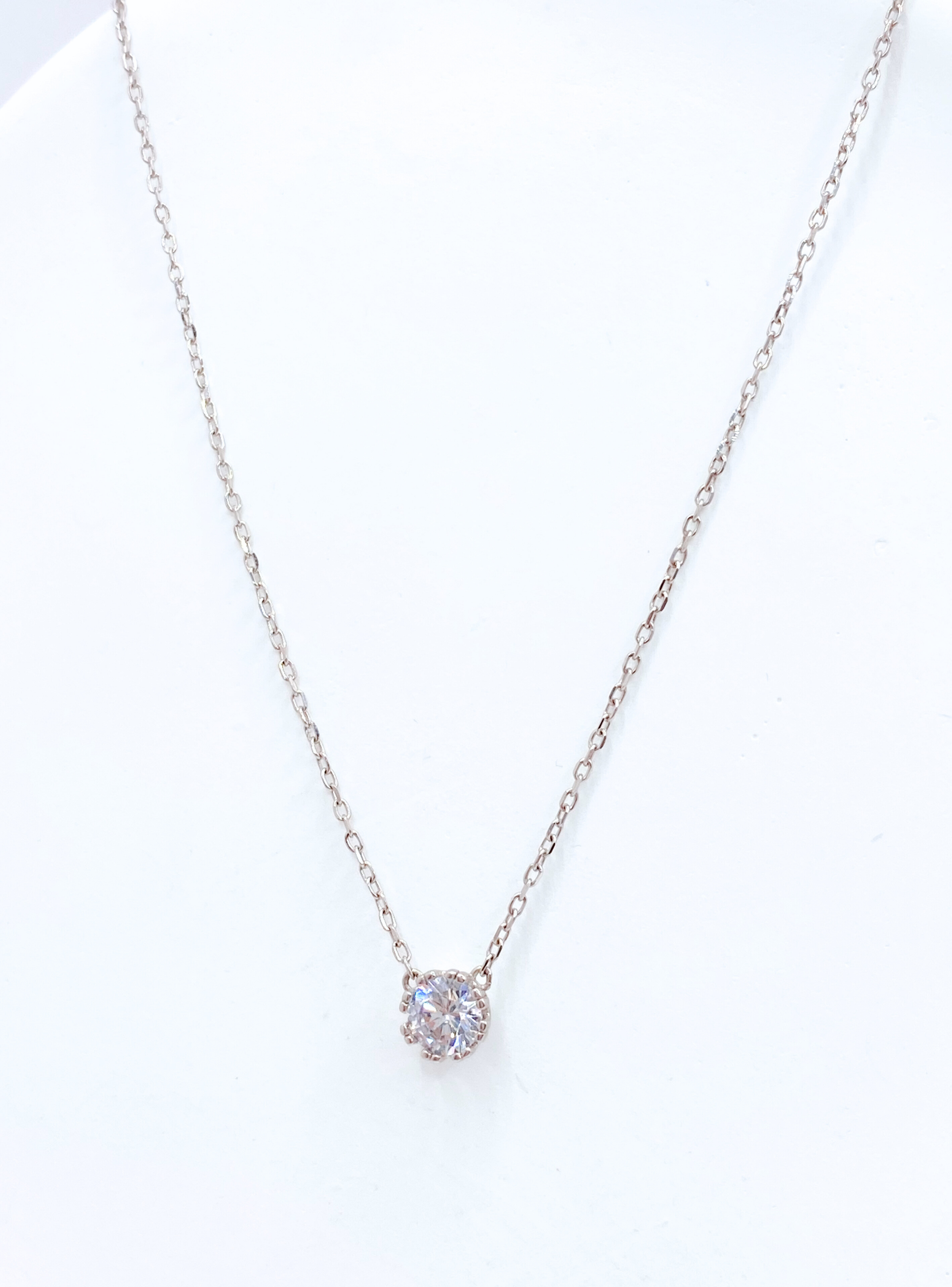 Collar Punto de Luz Geométrico con Circonio Blanco en Plata 925-3