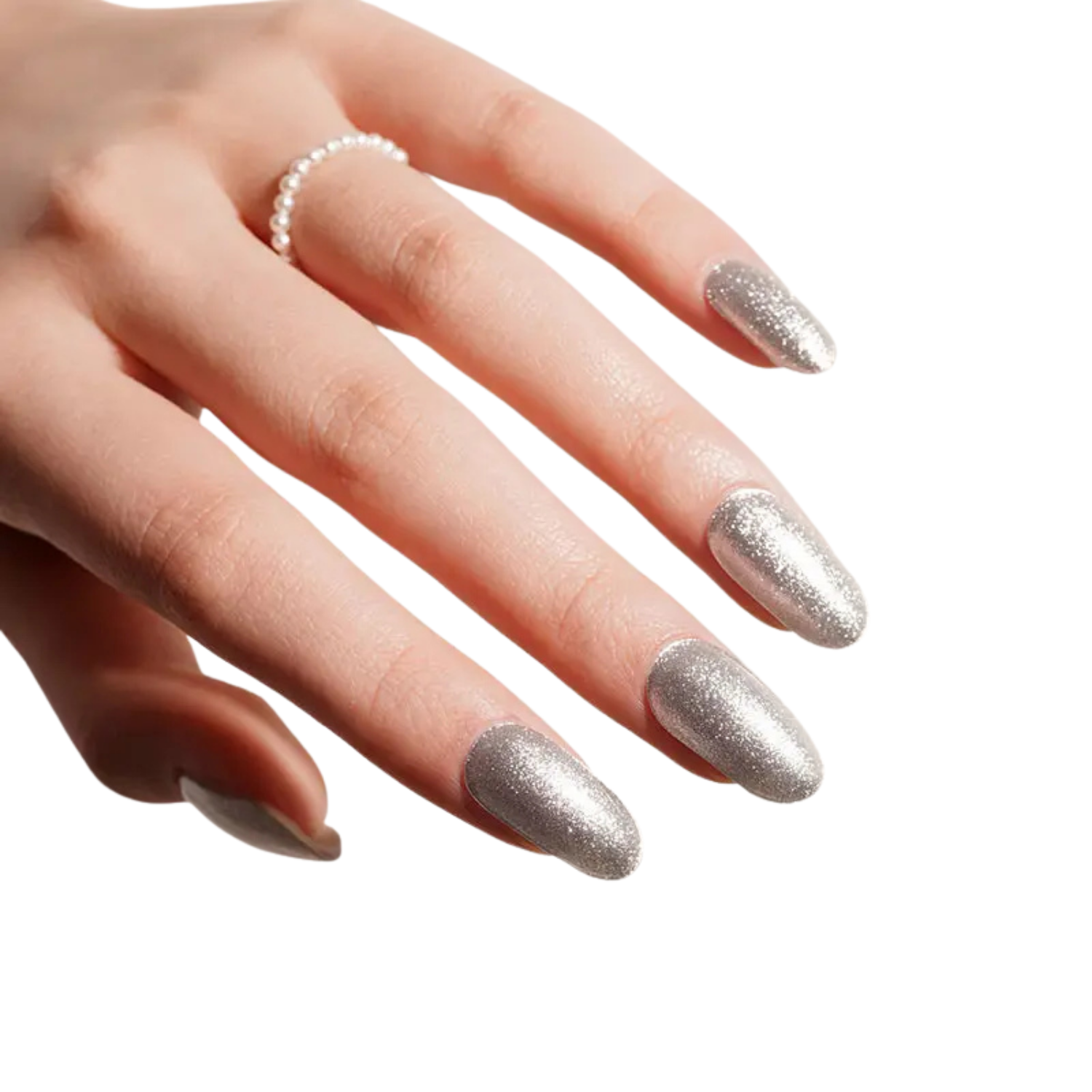 Uñas Gel Semi Curado Manicure - Plateadas Metalizadas-2