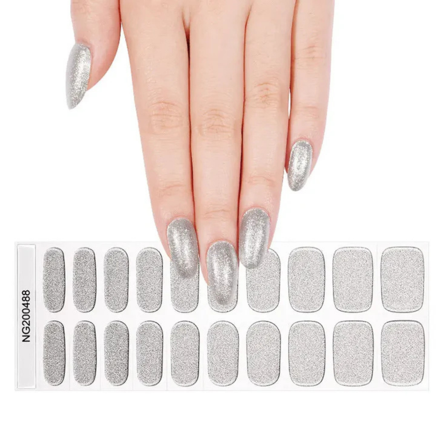 Uñas Gel Semi Curado Manicure - Plateadas Metalizadas-3