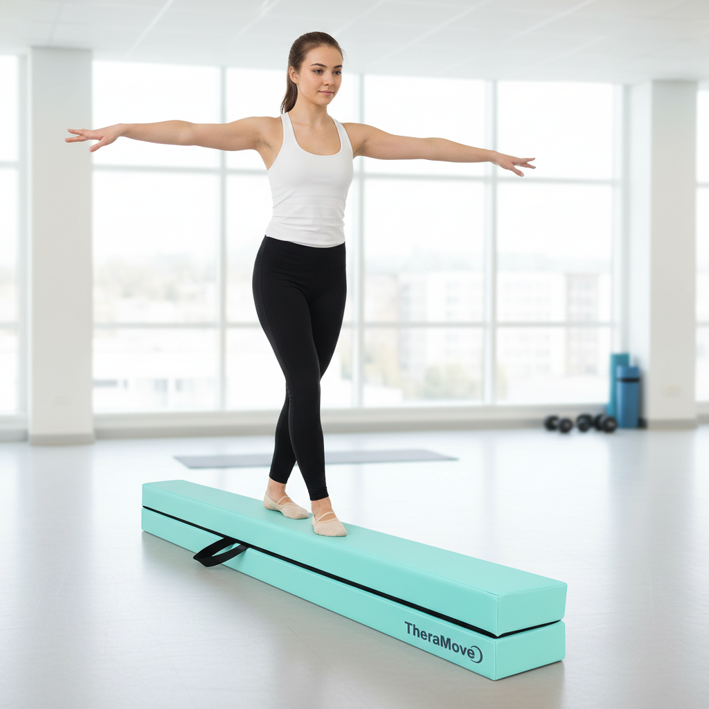 Viga Equilibrio Plegable 2.44m Gimnasia Artística Niñas Calipso Theramove-2