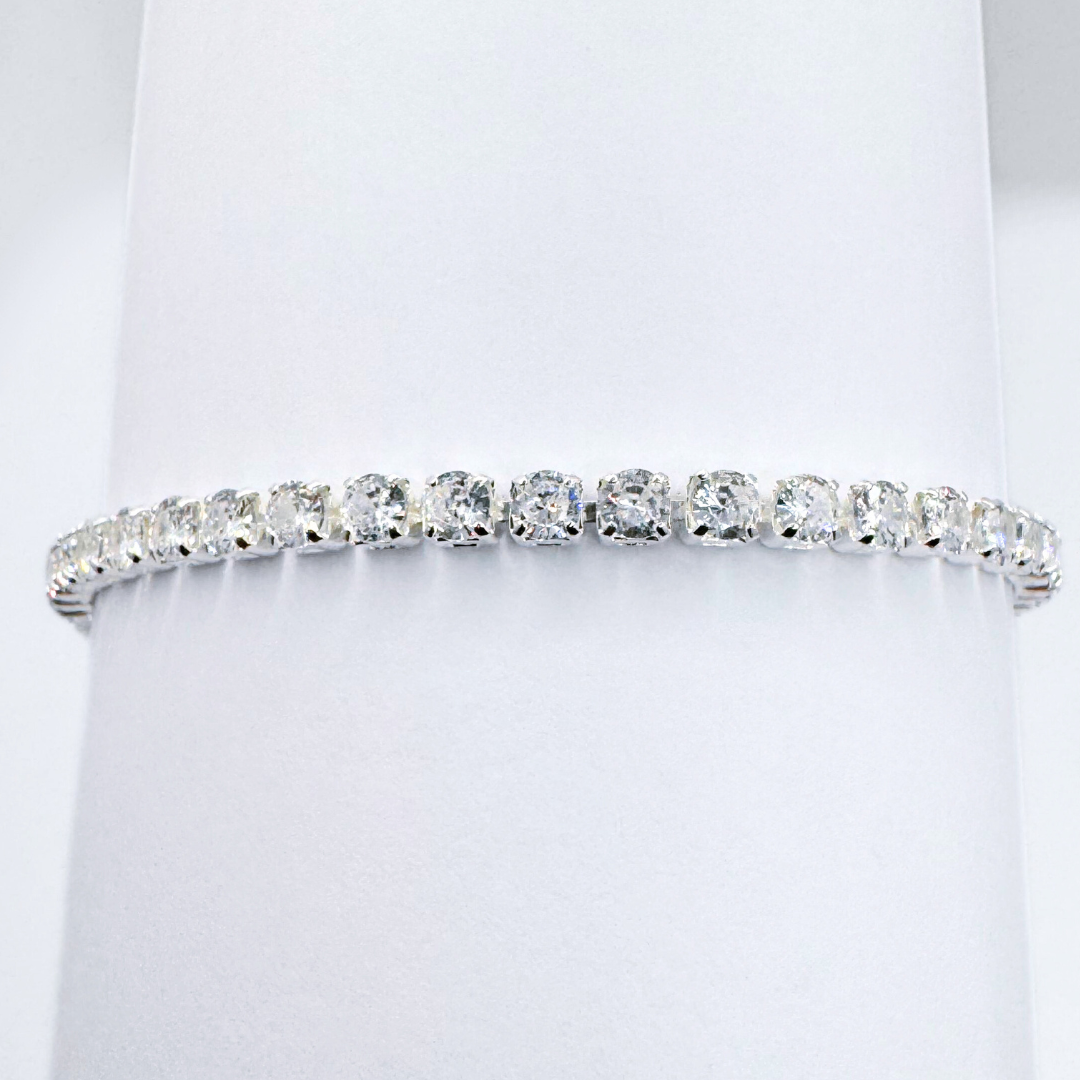 Pulsera de Hilo Brillante con Detalles en Plata 925 y Circón-4