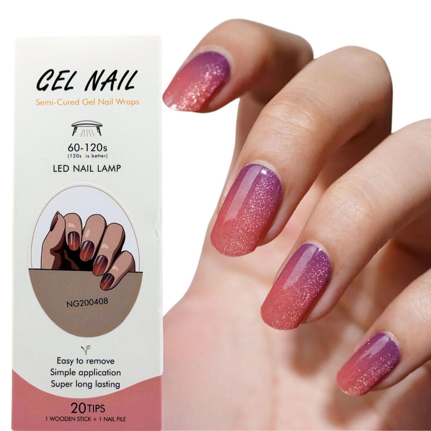 Uñas Gel Semi Curado Manicure - Degradé Sunset-0