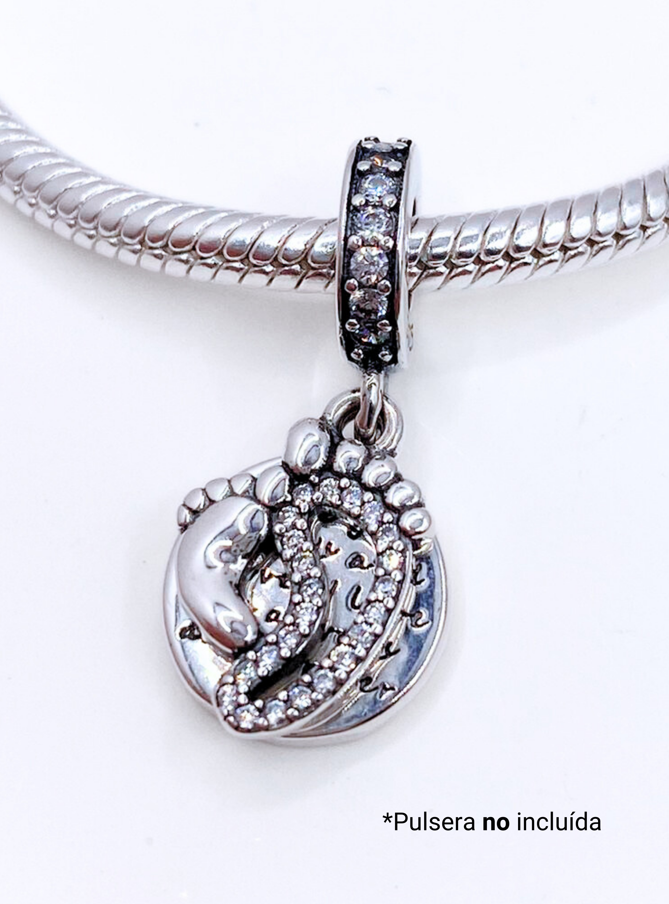 Charm Madre e Hijo/a "I love you always and forever" para Pulsera en Plata 925, Regalo Mamá-4