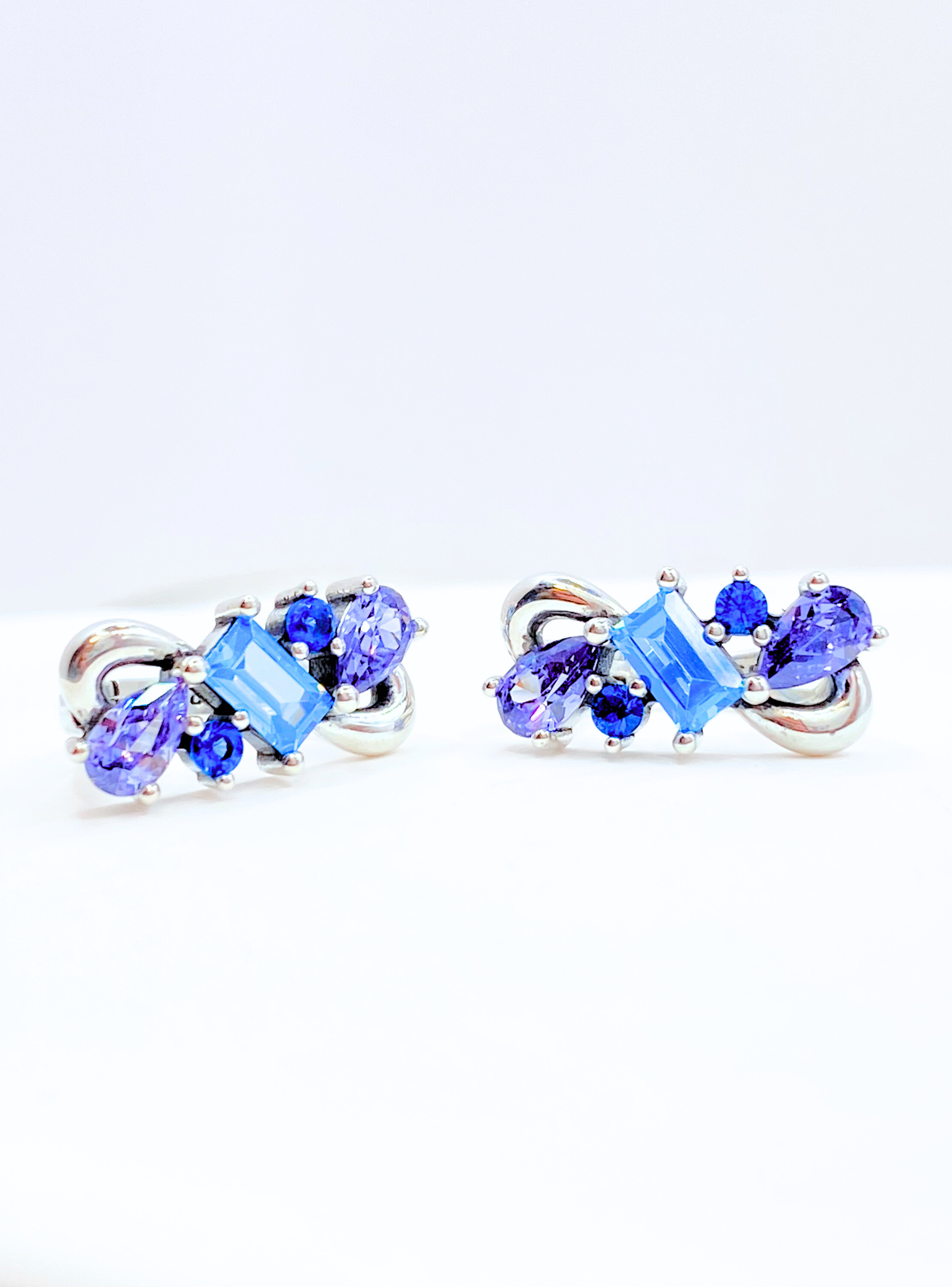 Aros Circonita Triple Azul-1