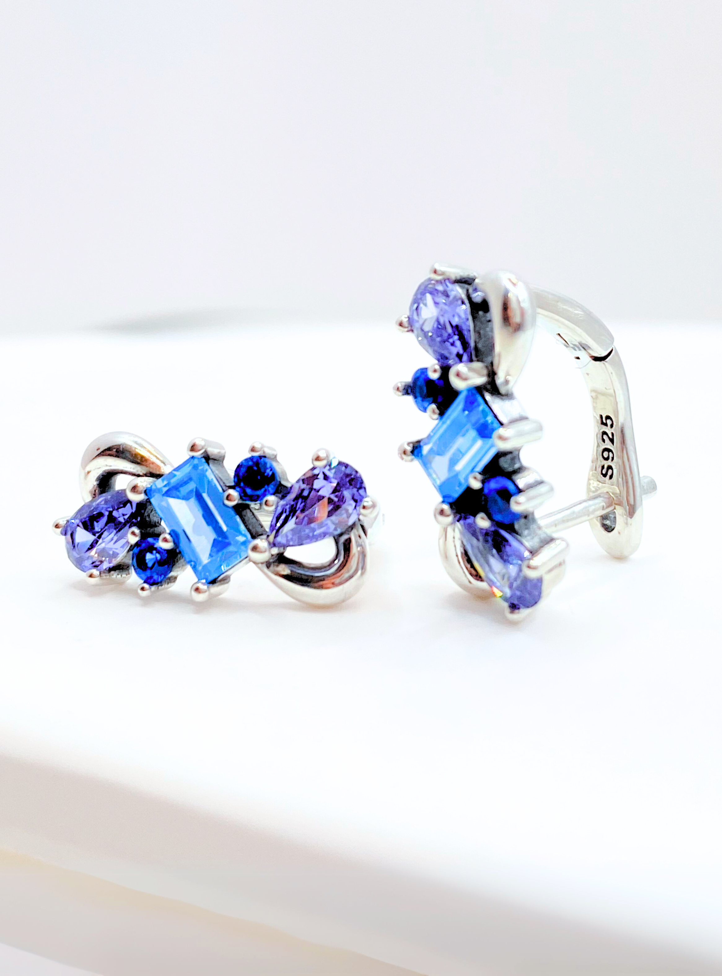 Aros Circonita Triple Azul-2