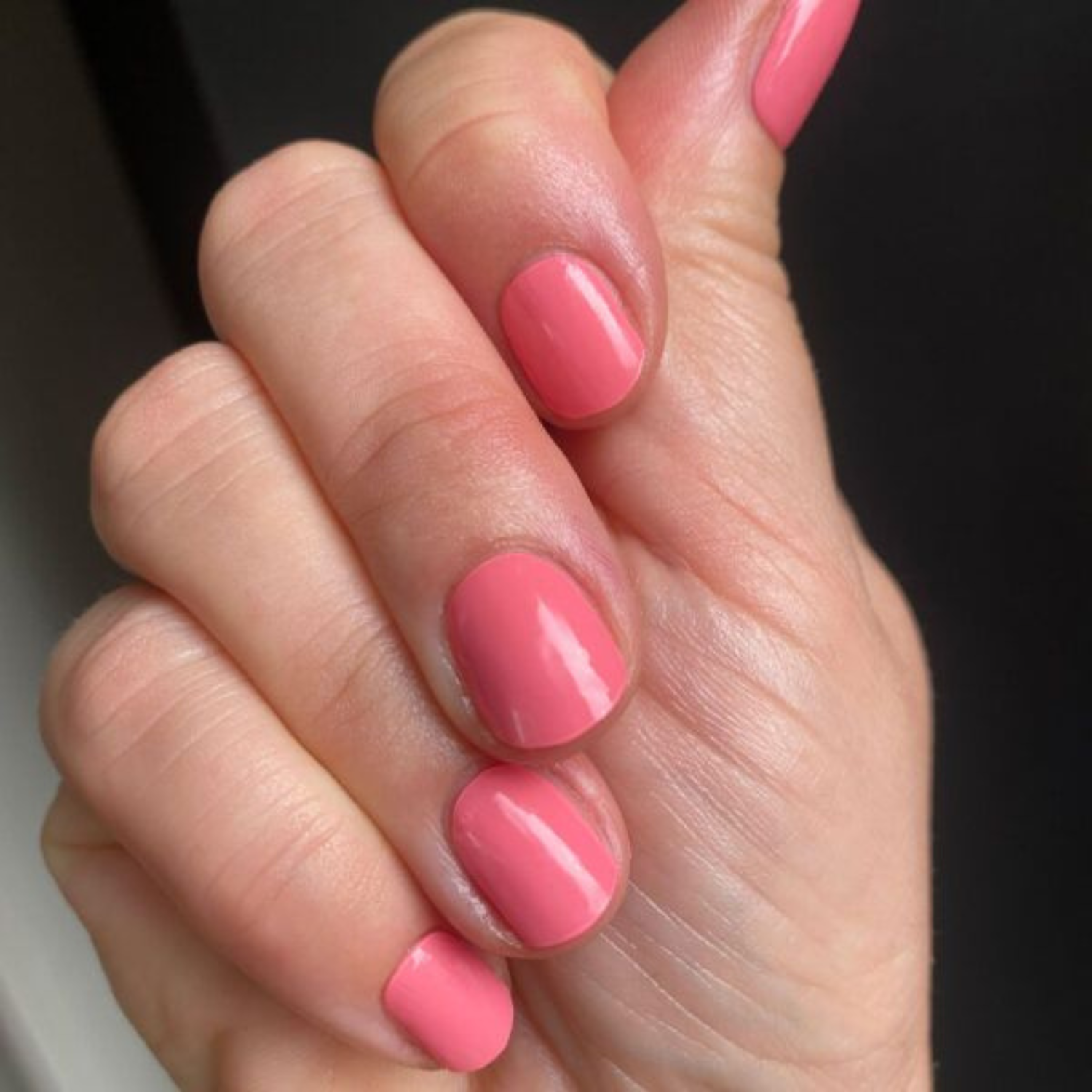 Uñas Gel Semi Curado Manicure - Rosado Sandía solido -2