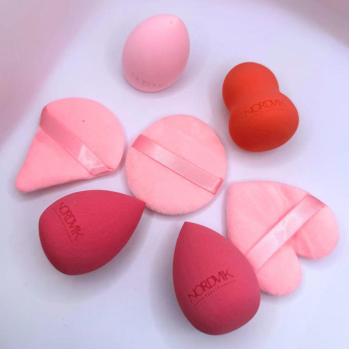Set Esponjas De Maquillaje Nordvik Beauty Blender Rosa Chicle Mediana-1