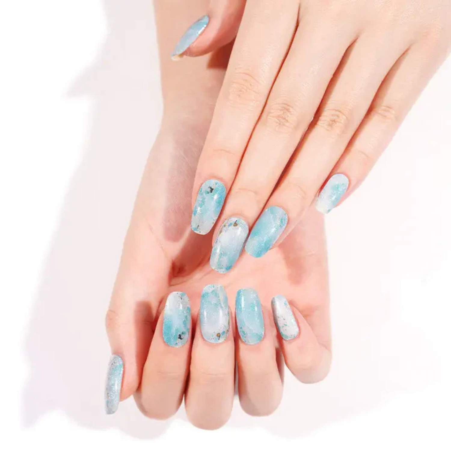 Uñas Gel Semi Curado, Azul Drive, Sticker Para Lampara Uv,-2