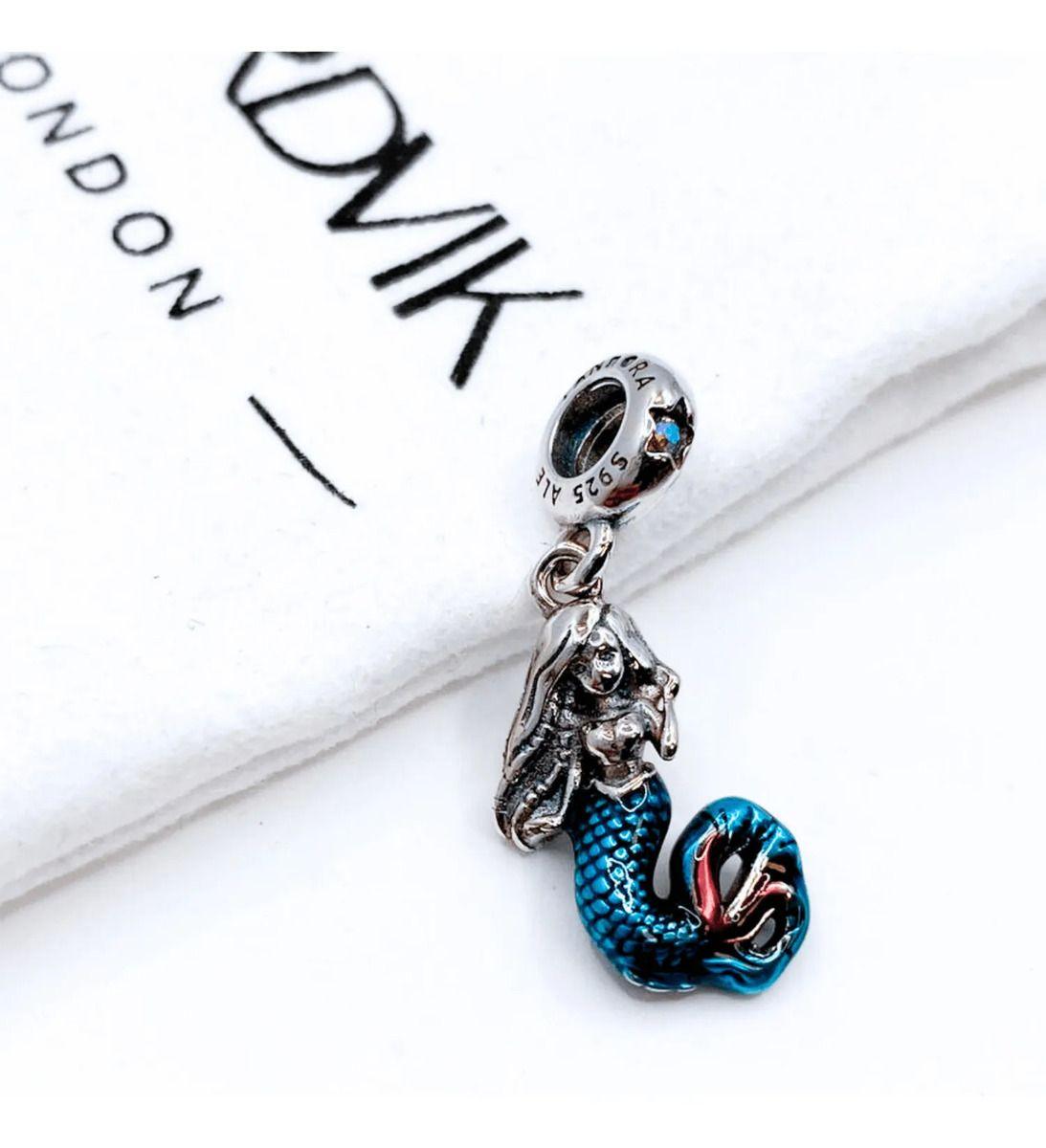 Dije Charm Pulsera La Sirenita Plata 925 Regalo Nordvik Plateado-1