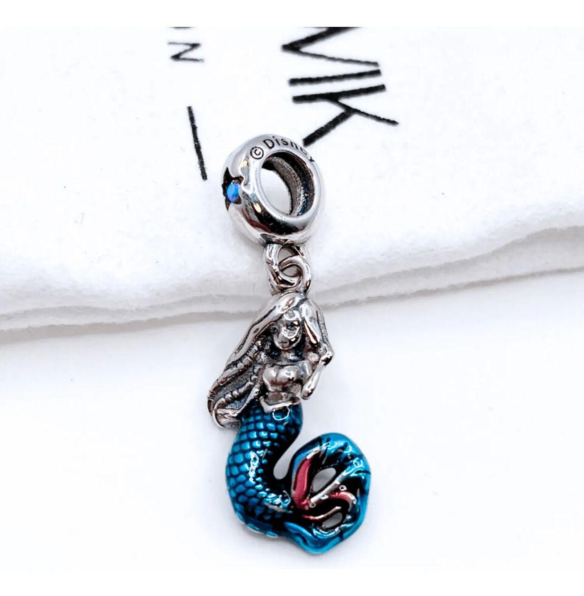 Dije Charm Pulsera La Sirenita Plata 925 Regalo Nordvik Plateado-2