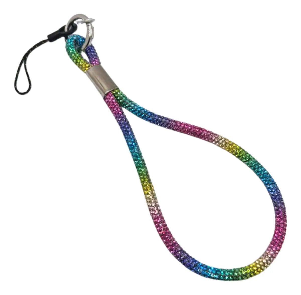 Correa Para Celular Antipérdida, Arcoiris 22cm, Cristales-1