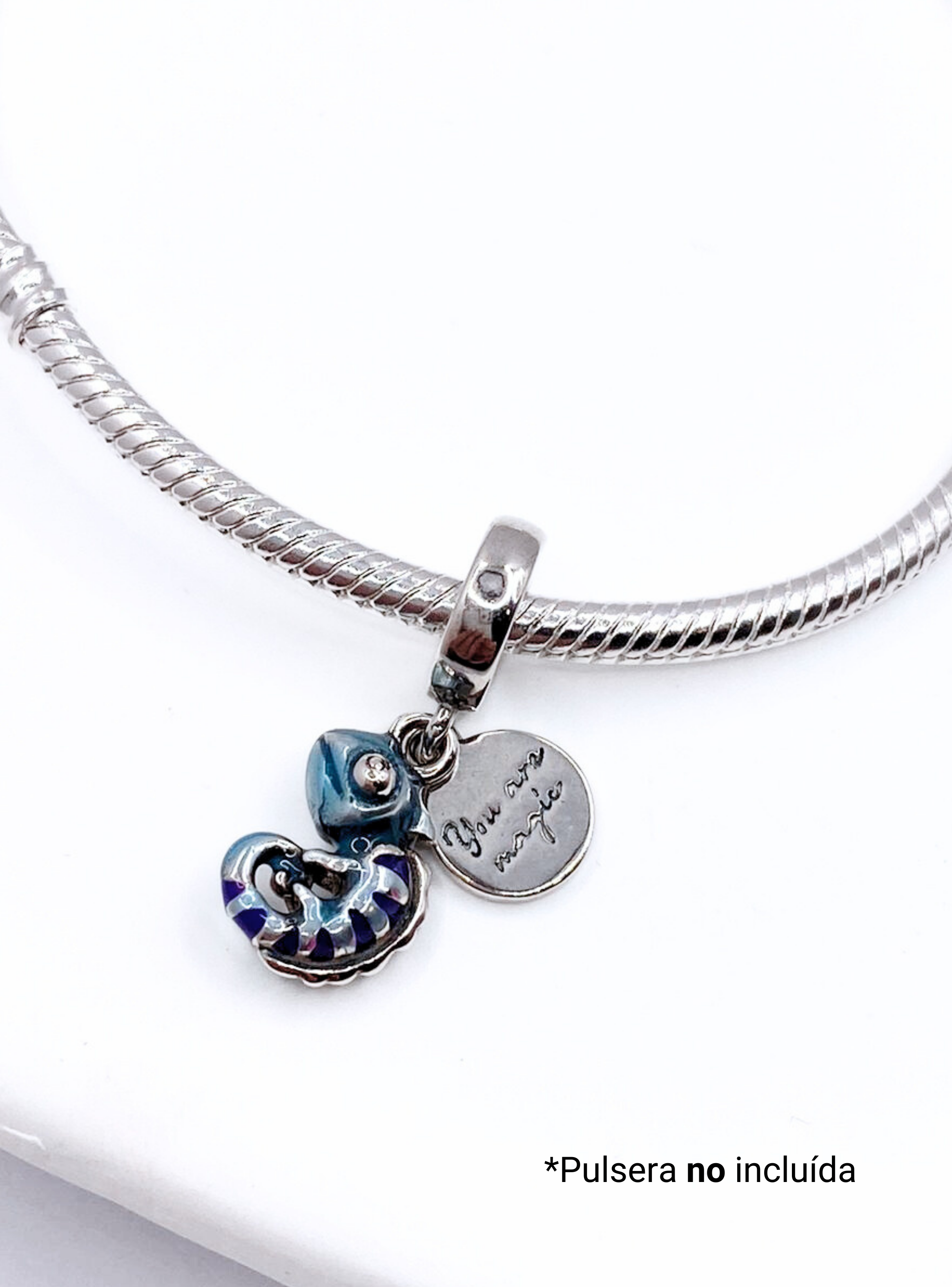 Charm Colgante Camaleón "You are magic" para Pulsera en Plata 925, Regalo-4