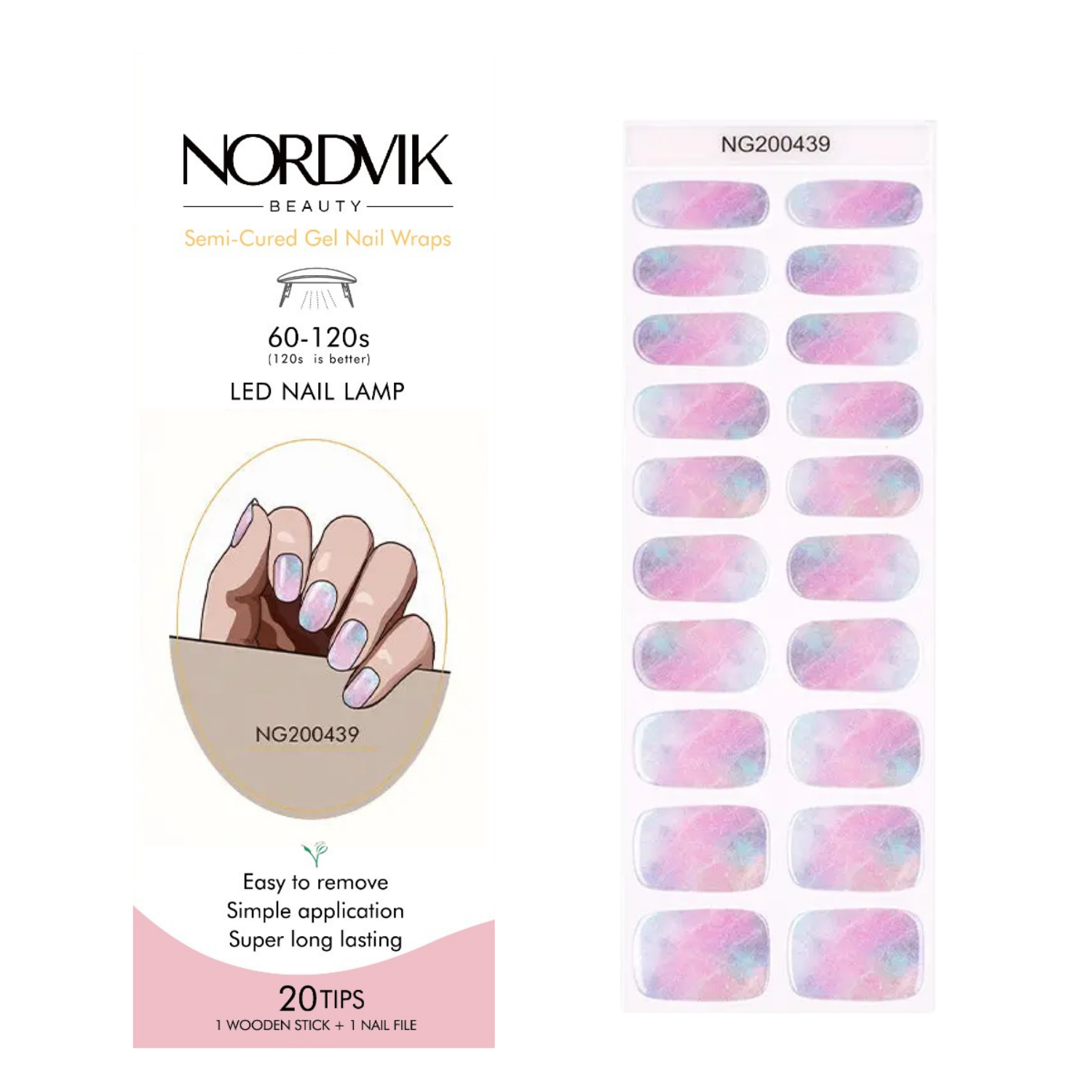 Uñas Gel Semi Curado Manicure - Cosmos Pastel-2