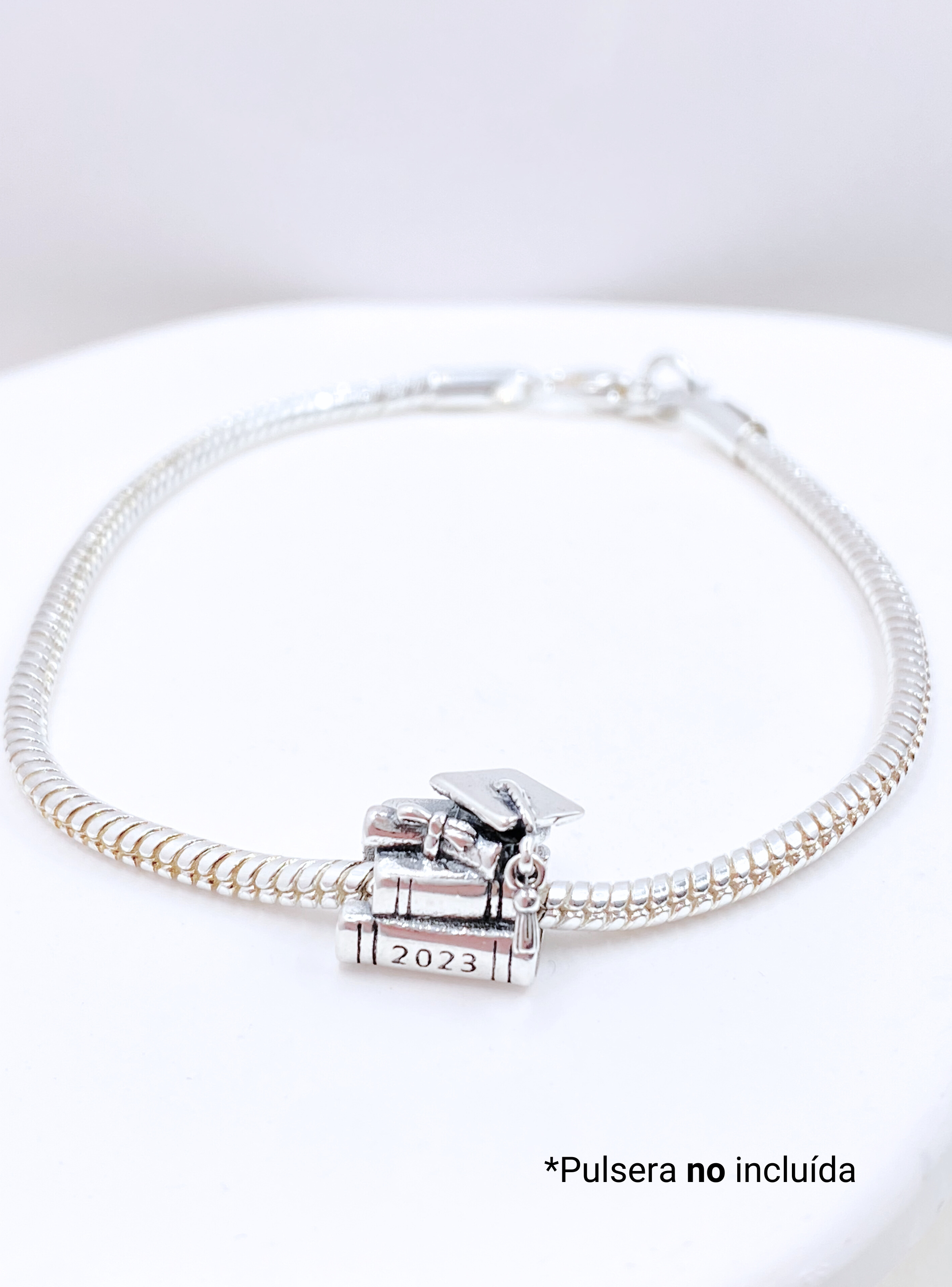 Charm de Libros de la Sabiduría para Pulsera en Plata 925, Regalo Graduación-2
