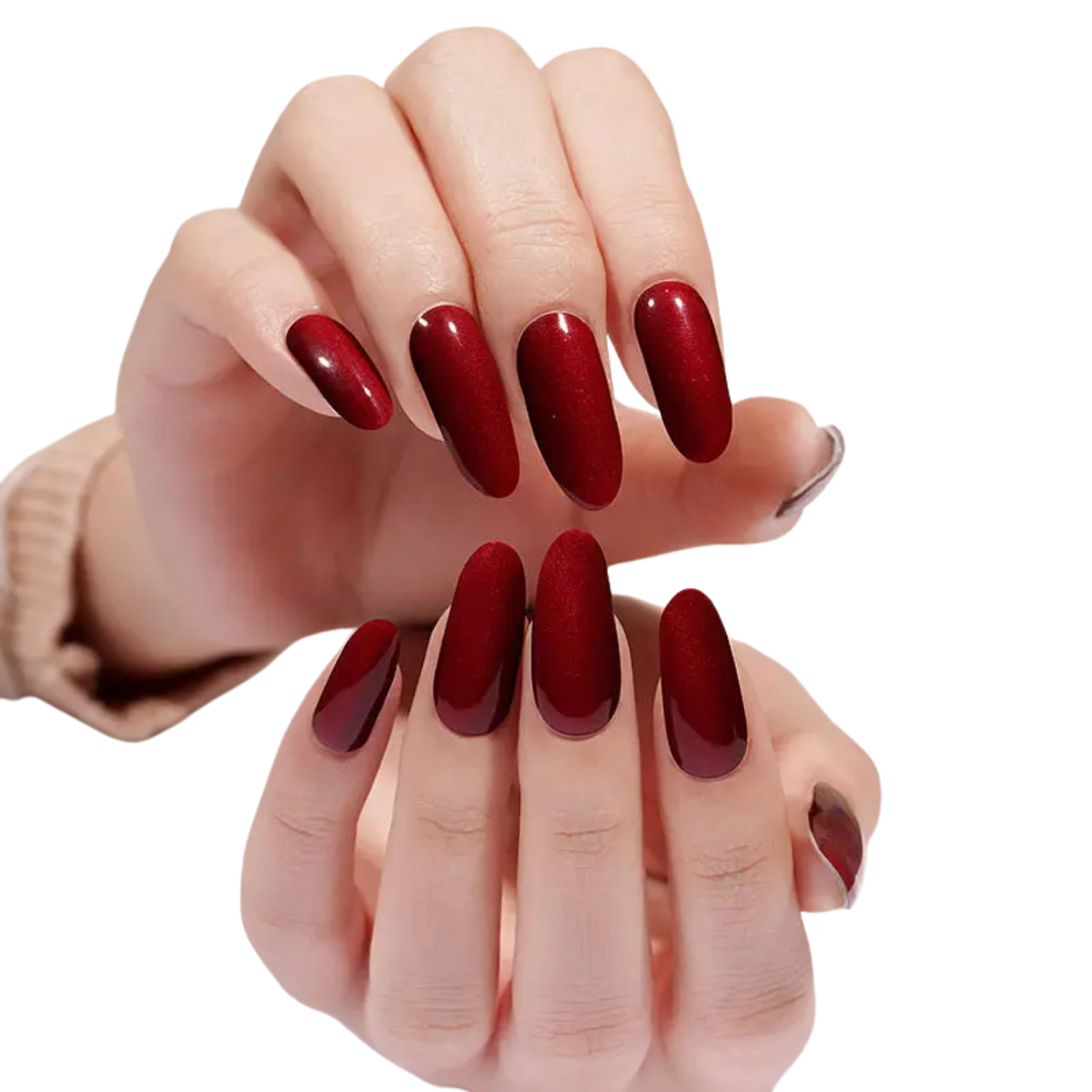 Uñas Gel Semi Curado Manicure - Ojo de Gato Vino tinto-2