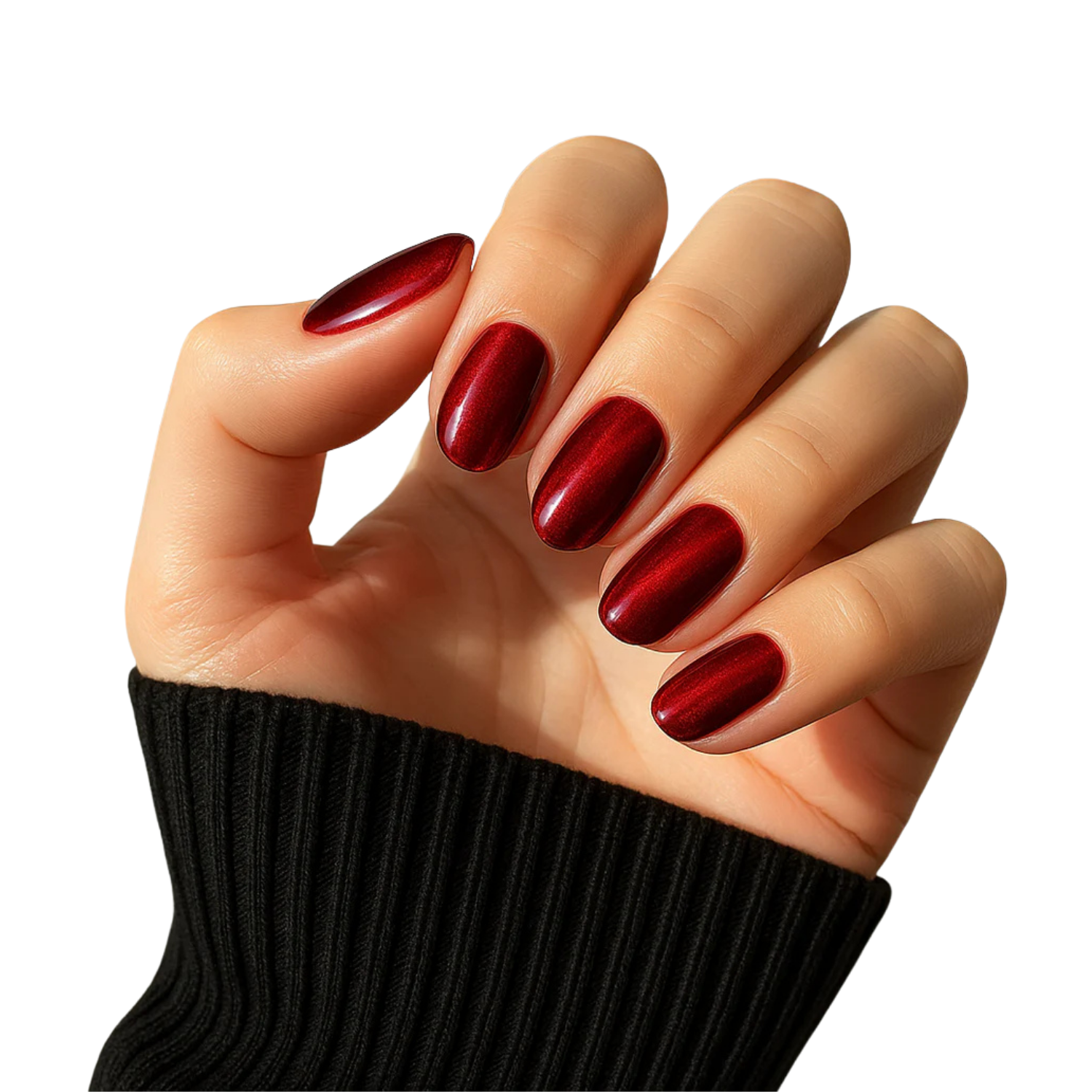 Uñas Gel Semi Curado Manicure - Ojo de Gato Vino tinto-4