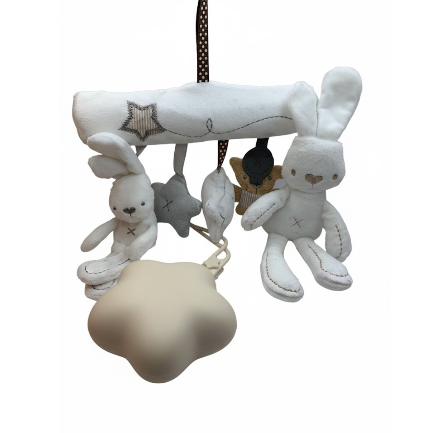 Kit de Estimulacion y Apego Movil Peluche y Porta Chupete-4