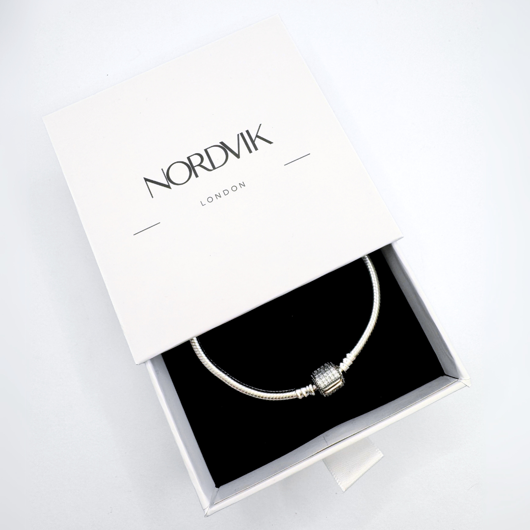 Pulsera de Charms Estilo Serpiente Personalizable en Plata 925-4