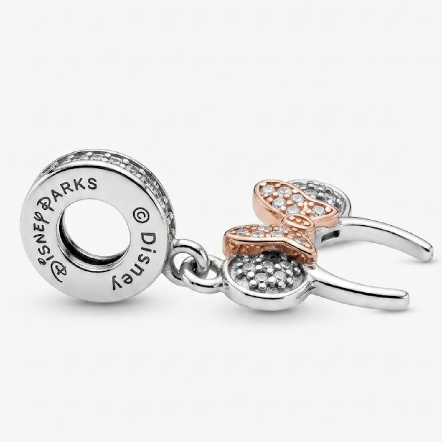 Dije Charm Cintillo Minnie, Plata 925 Circonita, Regalo Plateado-2