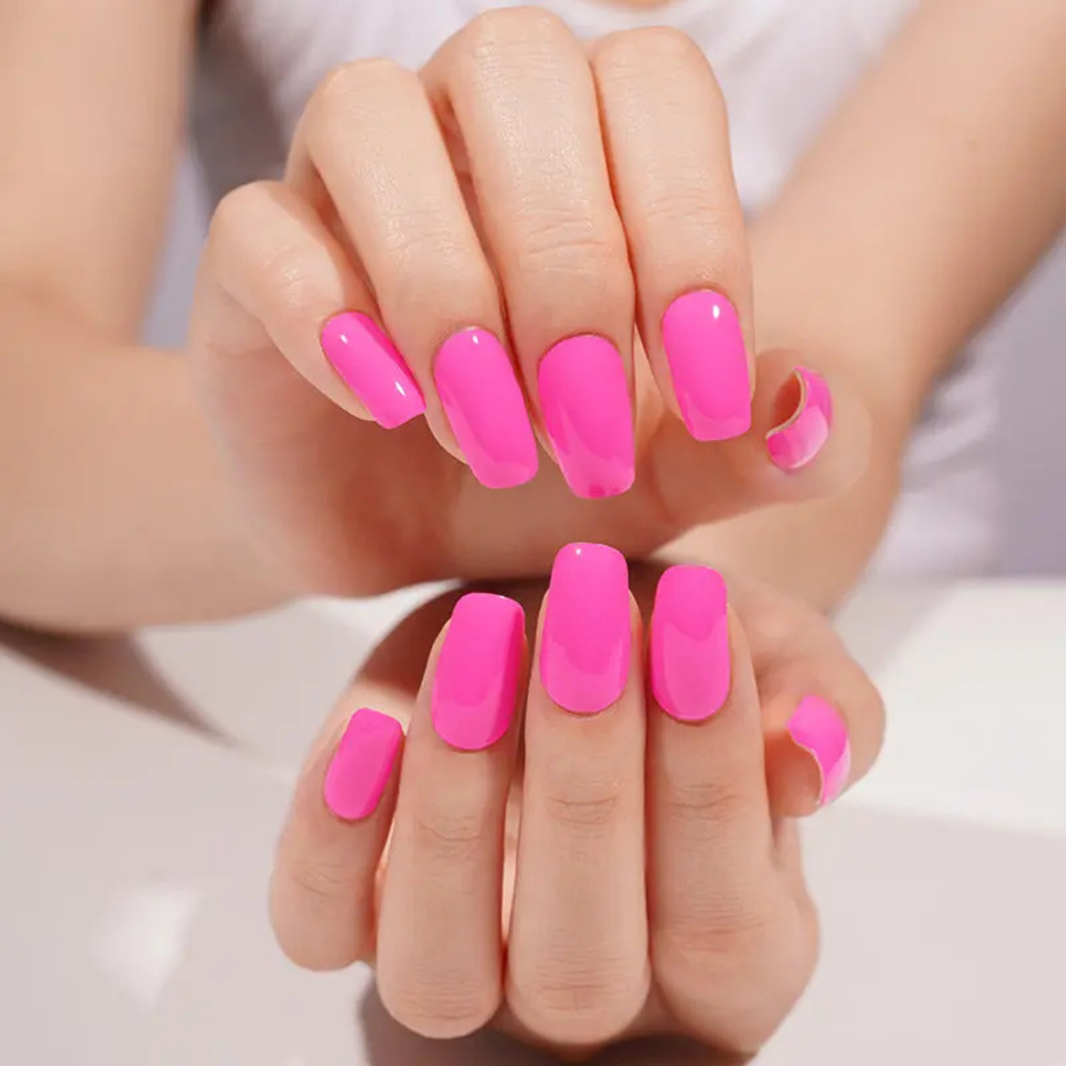 Uñas Gel Semi Curado Manicure - Fucsia Solido-4
