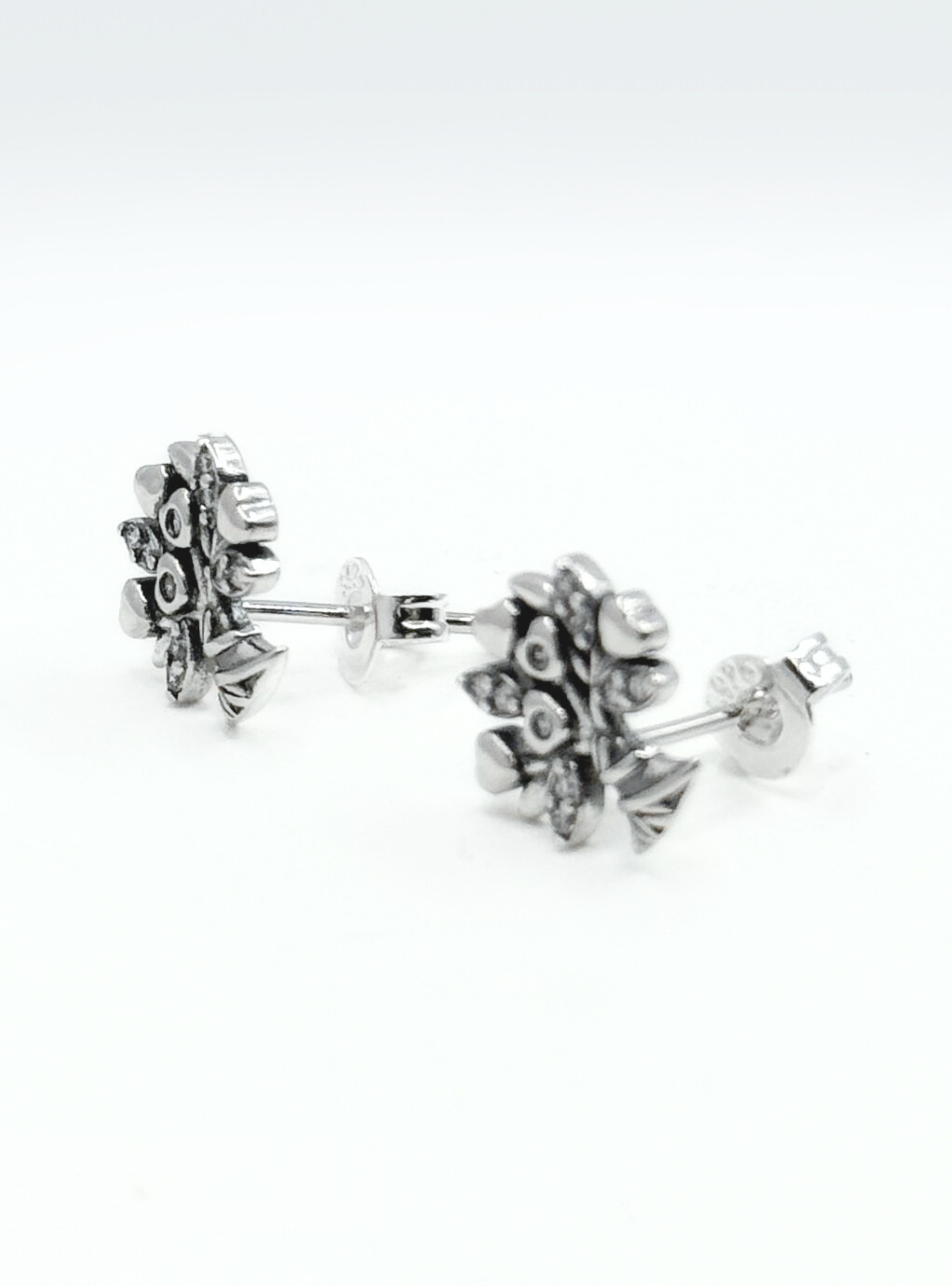 Aros Árbol De La Vida Y Corazones Con Circones, Plata 925-2