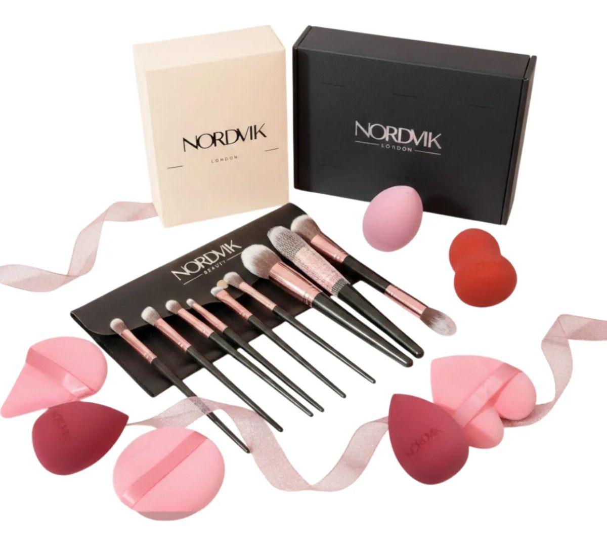 Pack Maquillaje Premiun 10 Brochas Y Beauty Blender Esponjas-2