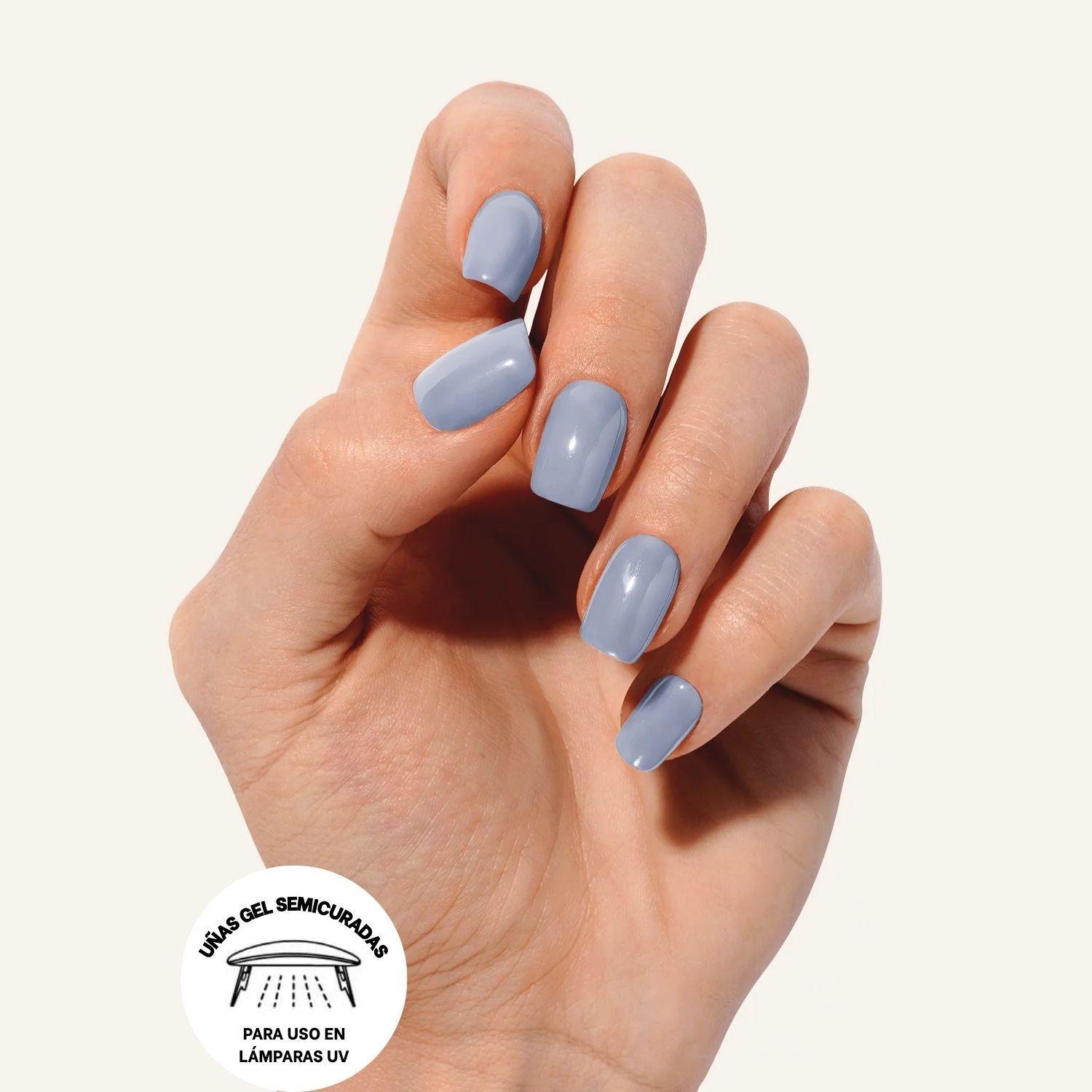 Uñas Gel Semi Curado Manicure - Gris Lavanda-2