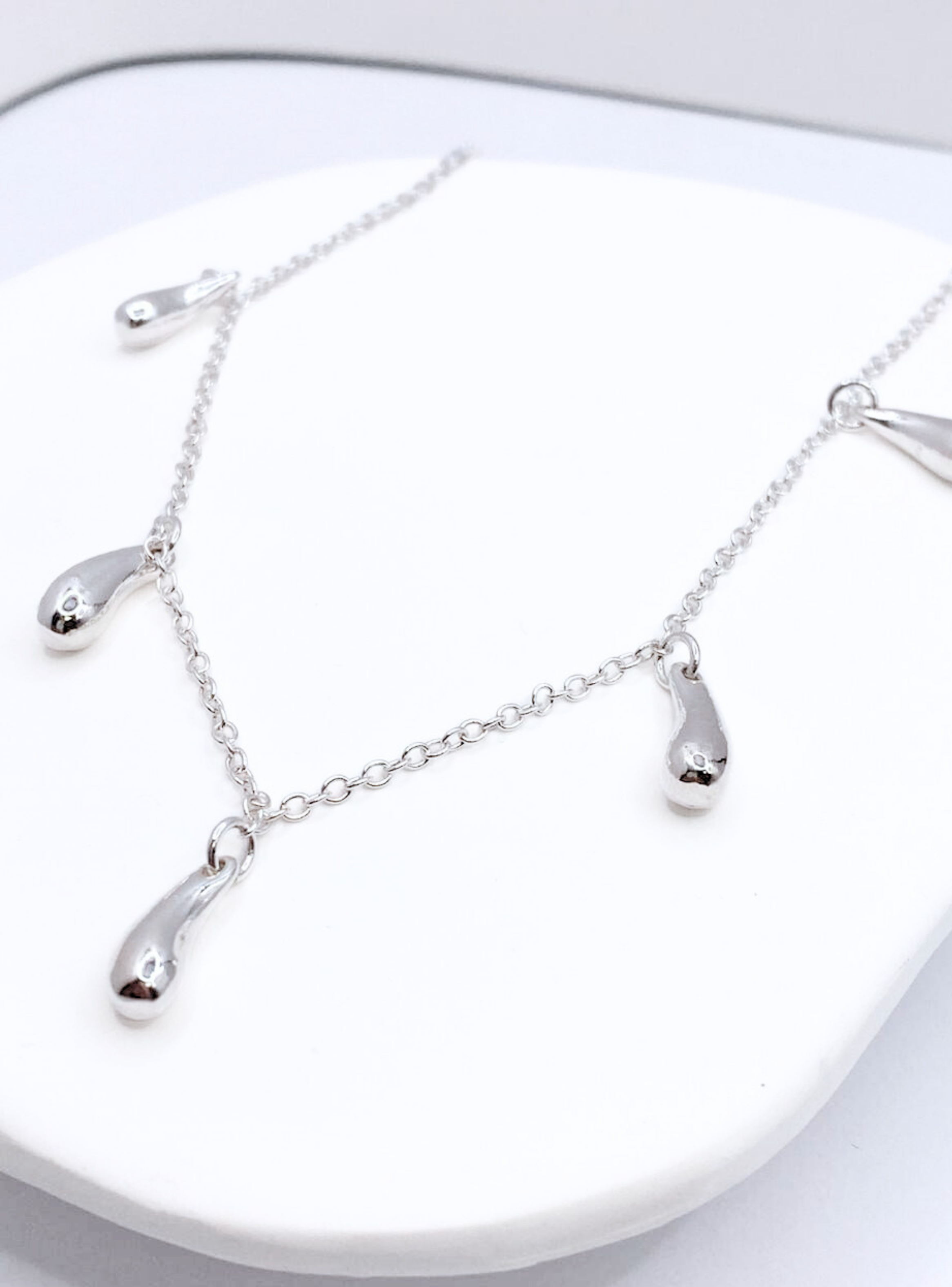 Collar De Plata 925, 5 Gotitas-2